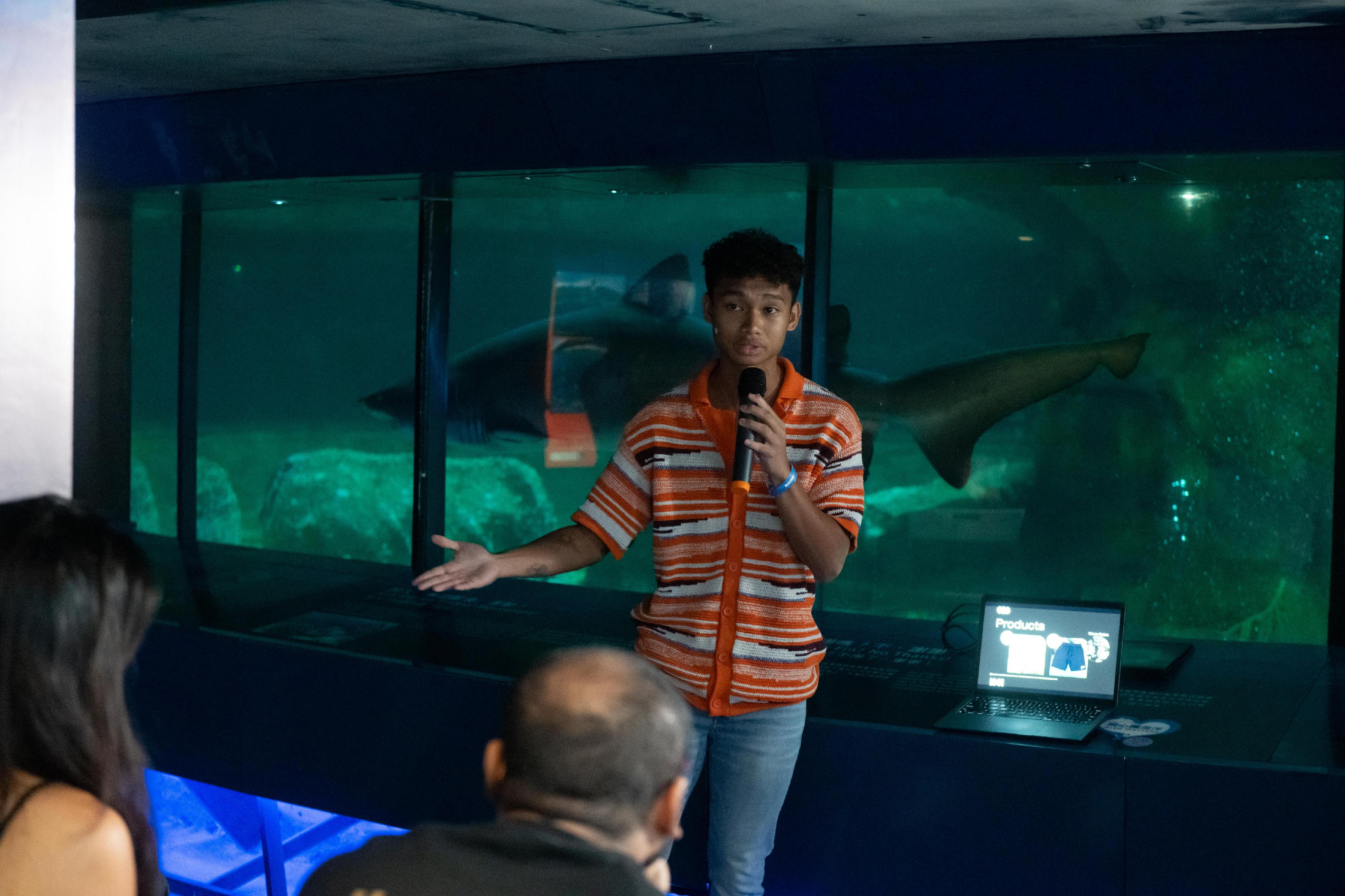 圖示「探索創新之海」活動期間舉行模擬外國創投真人實境節目（Shark Tank）的創投比賽，為年輕一代提供展示創新意念的平台。