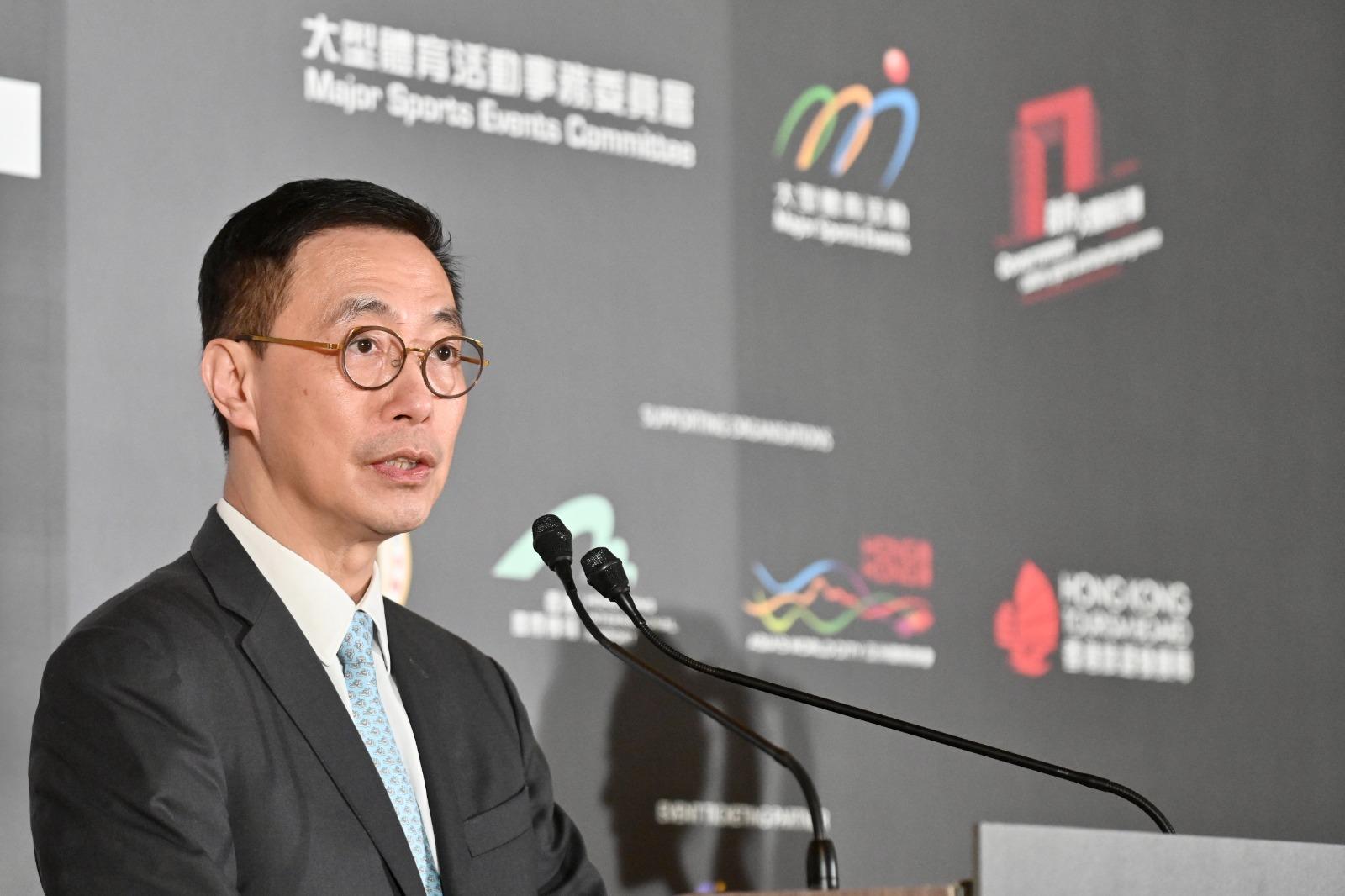 文化体育及旅游局局长杨润雄今日（一月十一日）在Tatler XFEST Hong Kong记者会上致辞。