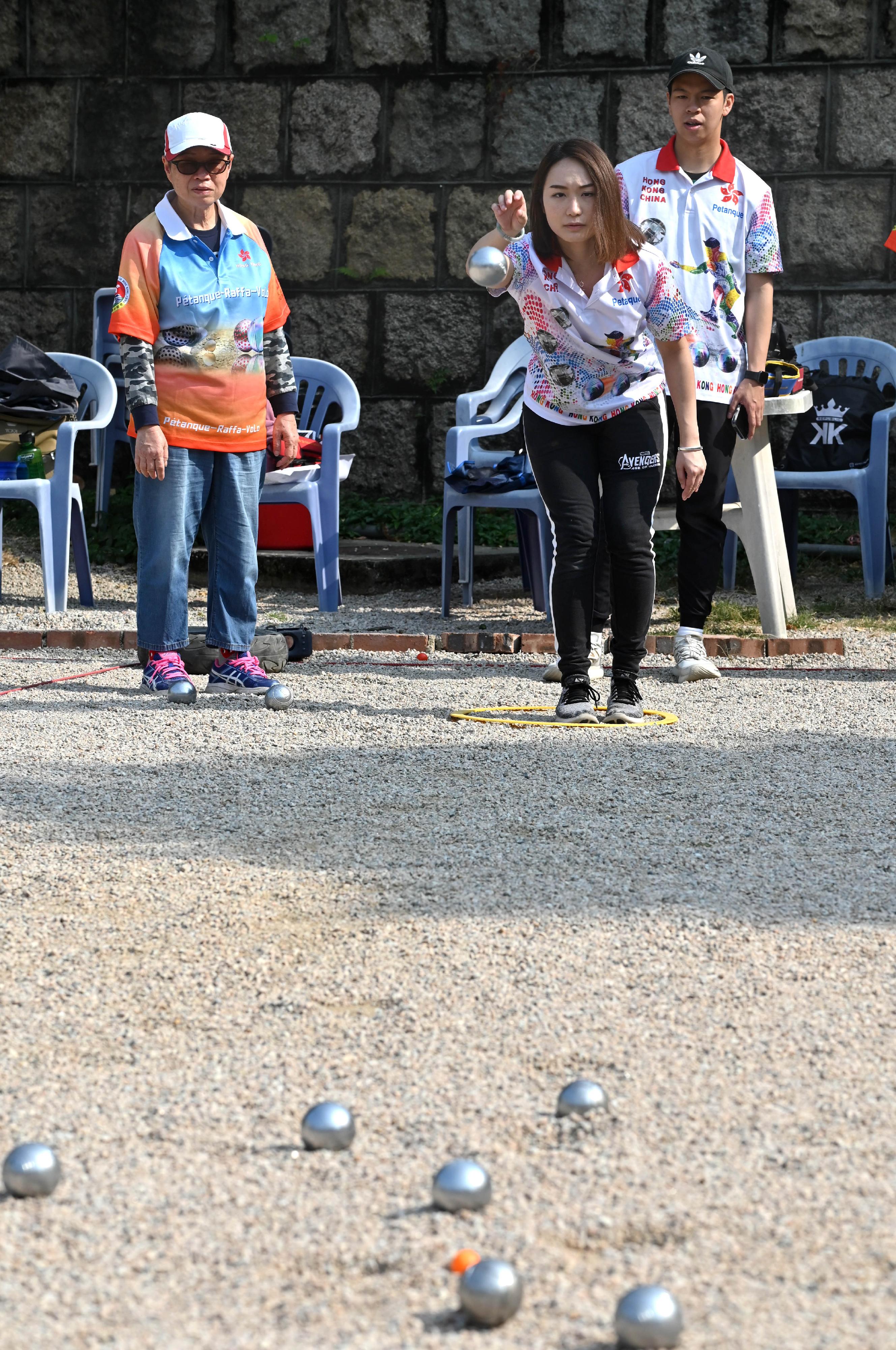 The Leisure and Cultural Services Department announced that applications for the 2024-25 Pilot Scheme on Subvention for New Sports start today (January 15) to promote the development of new sports. Photo shows "Pétanque", which is a new sport subvented by the scheme earlier.