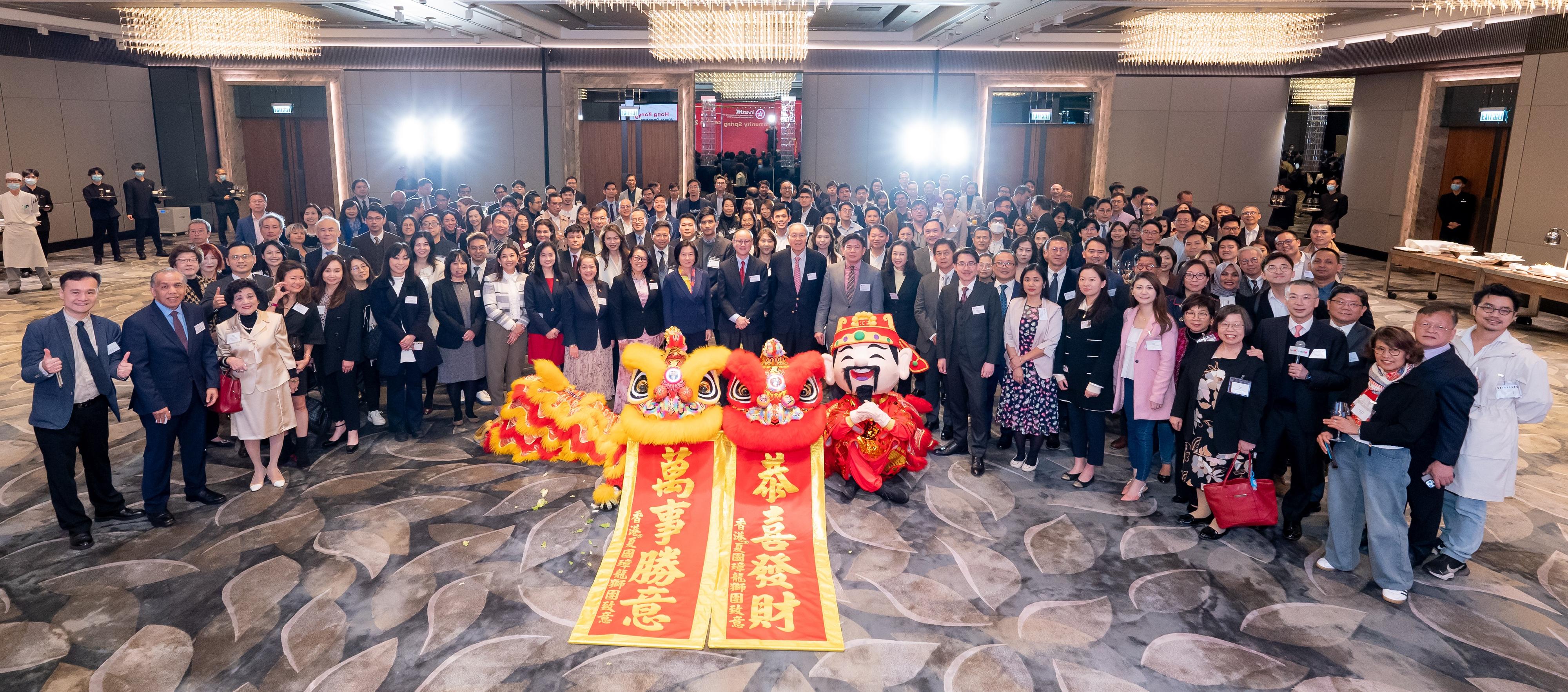 Invest Hong Kong today (February 29) organised a spring reception to thank the Association of Southeast Asian Nations business community for their support. Photo shows the participants at the event.