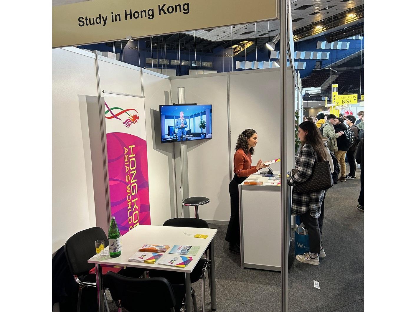 The Hong Kong Economic and Trade Office, Berlin hosted a booth at the Austrian education fair BeSt Vienna, which ran from March 7 to 10 (Vienna time), to introduce study opportunities in Hong Kong.