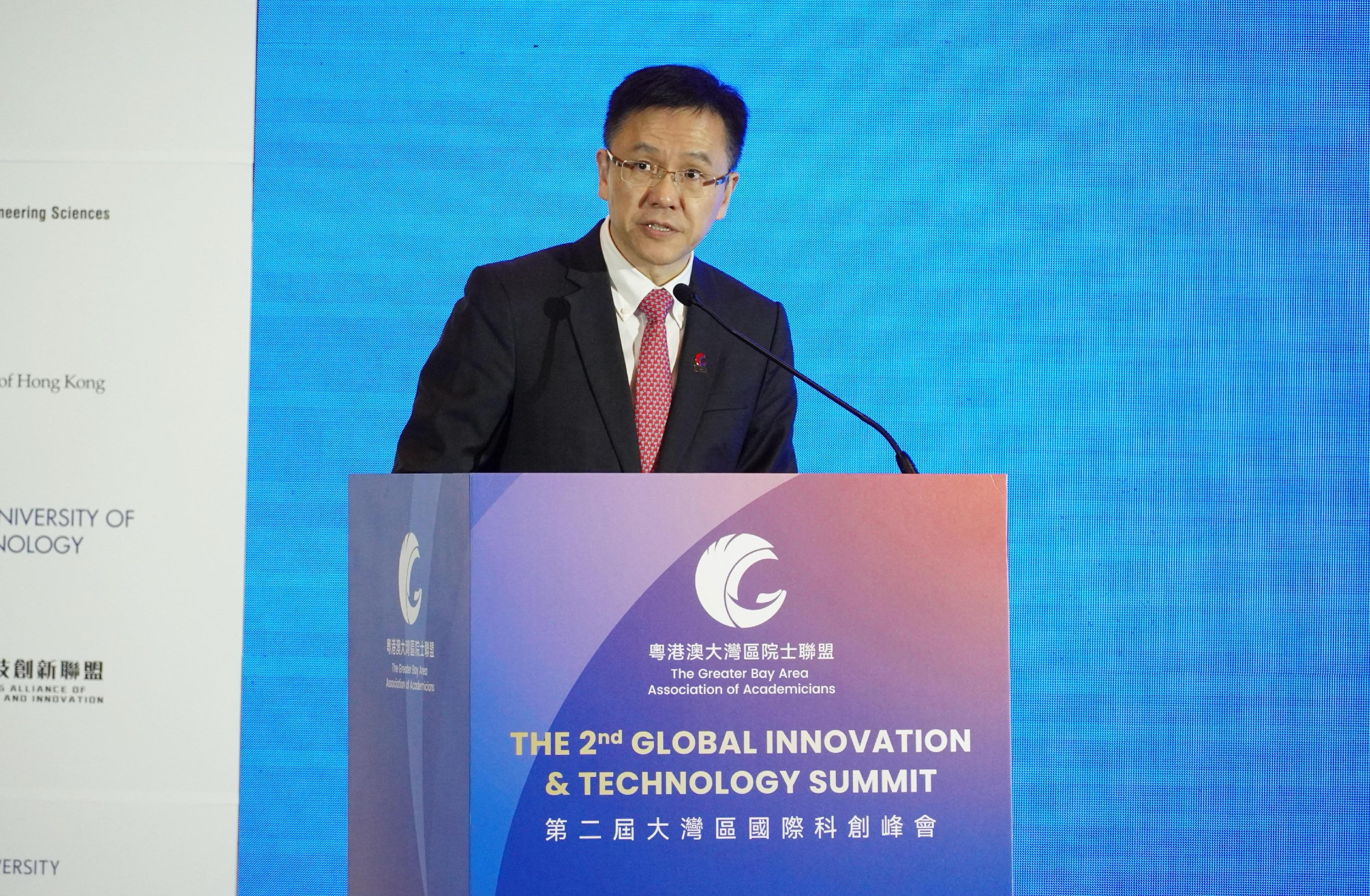 The Secretary for Innovation, Technology and Industry, Professor Sun Dong, today (April 3) speaks at the 2nd Global Innovation & Technology Summit.