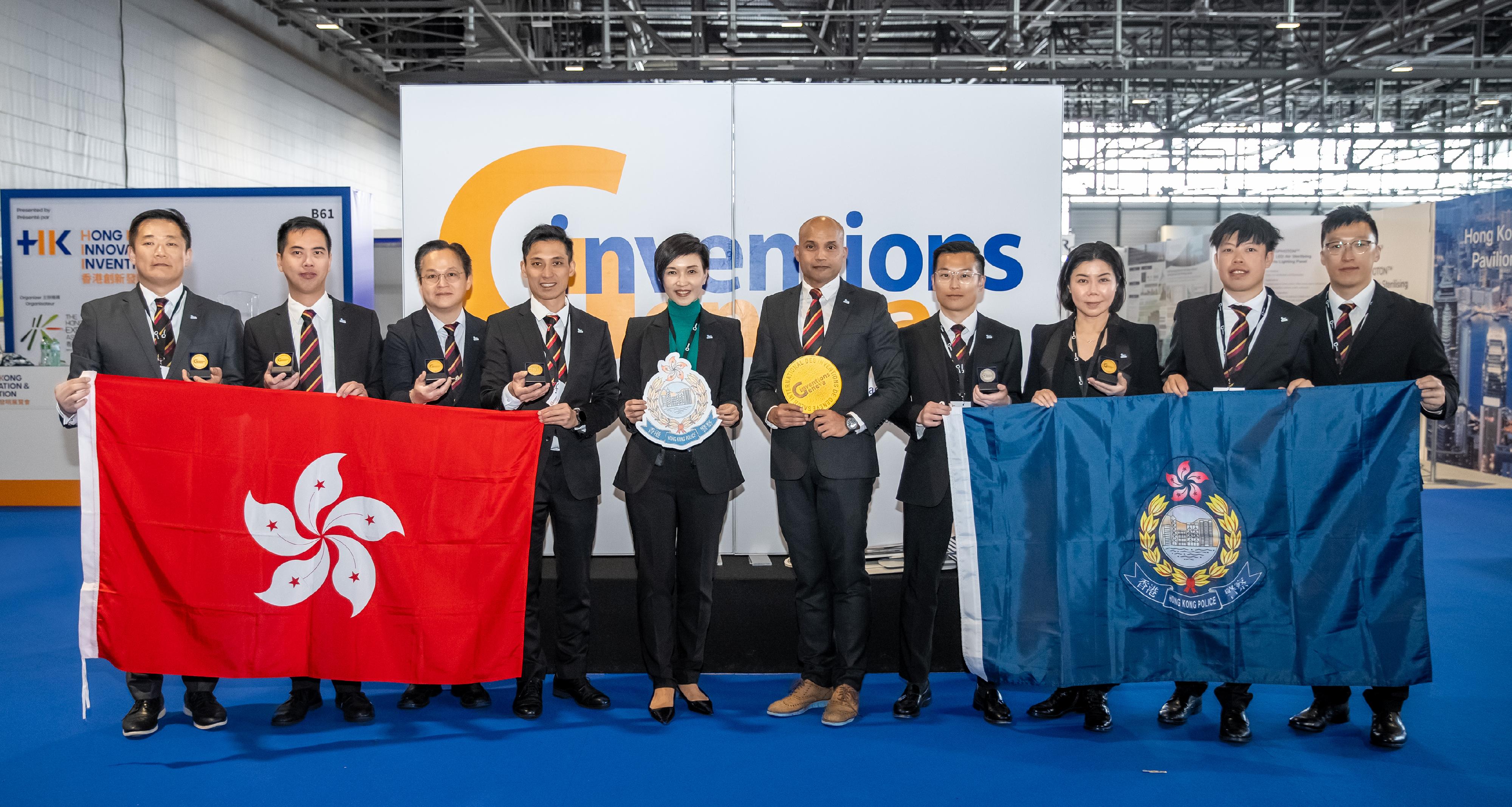 Officers of the Information Systems Wing of the Hong Kong Police Force participated in 49th International Exhibition of Inventions of Geneva, which was held between April 17 and 21 in Geneva, Switzerland, and garnered five Gold Medals and one Silver Medal, including a prestigious Gold Medal with the Congratulations of Jury.