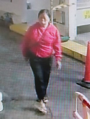 A Thai woman, Chui Sopis, aged 75, is about 1.57 metres tall, 60 kilograms in weight and of fat build. She has a round face with yellow complexion and short black and white hair. She was last seen wearing a pink jacket, black trousers and white slippers.
