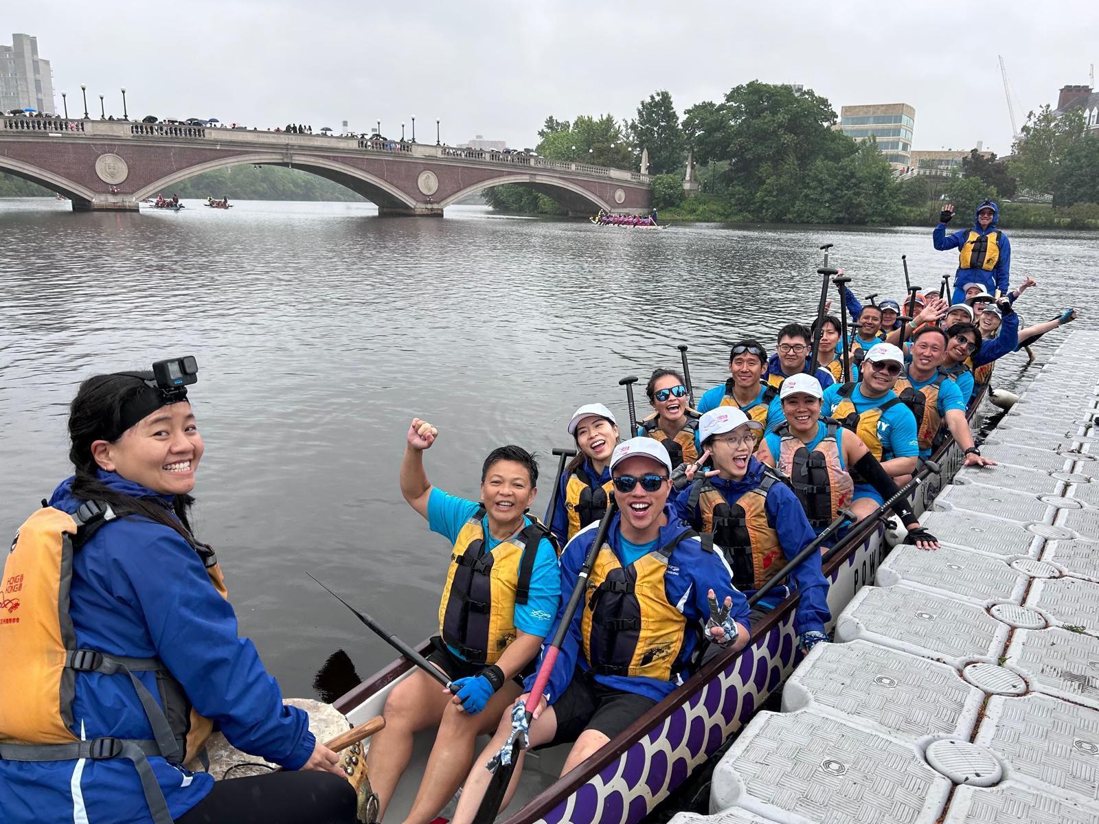 The Hong Kong Economic and Trade Office, New York DragonRiders takes part in the 45th Boston Hong Kong Dragon Boat Festival on June 9 (Boston time). 