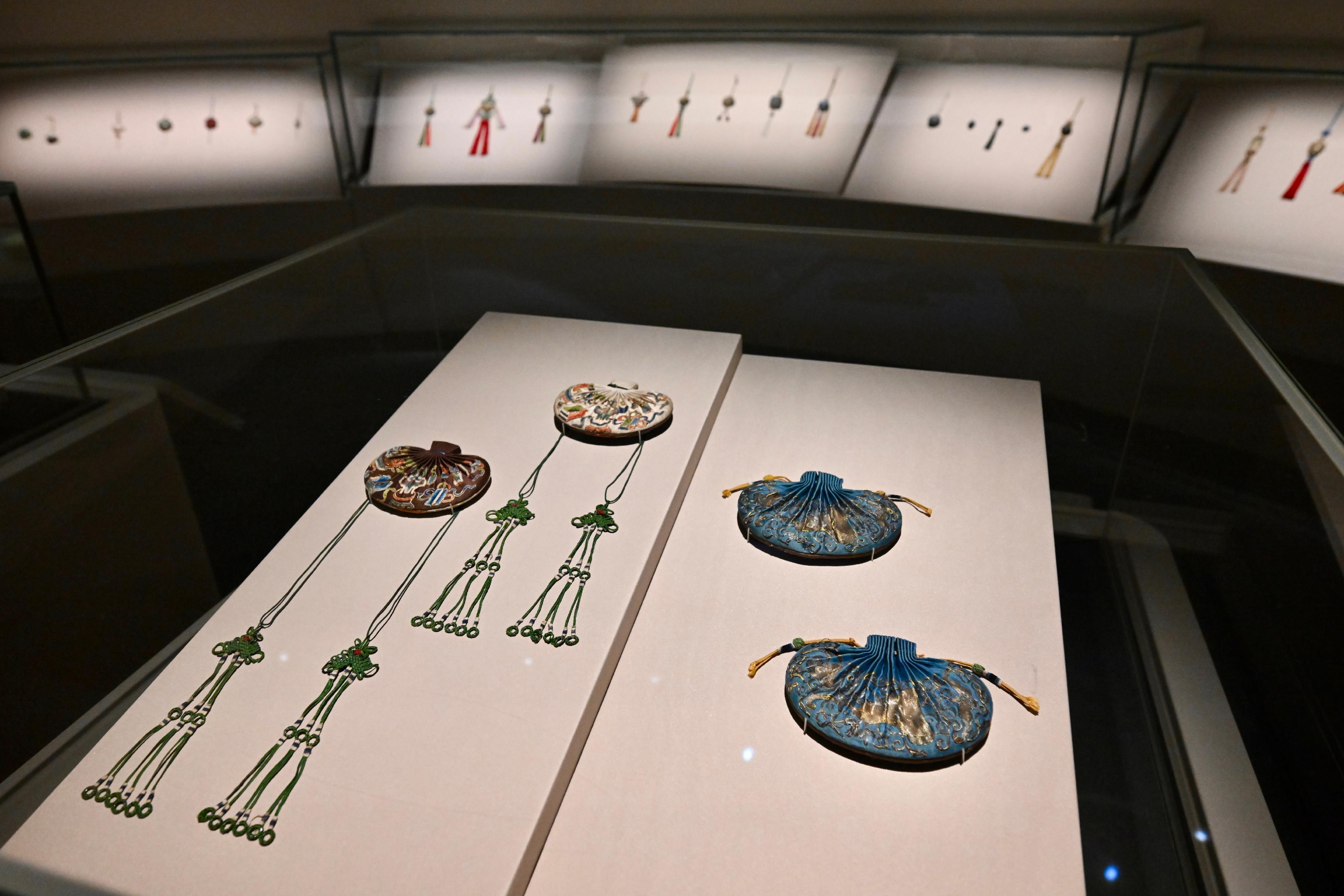 The opening ceremony of the "The Hong Kong Jockey Club Series: Fragrance of Time - In Search of Chinese Art of Scent" exhibition was held today (June 27) at the Hong Kong Museum of Art (HKMoA). Photo shows Qing dynasty sachets made of diverse materials from the HKMoA collection.

