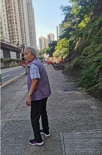 Mak Kwai-king, aged 82, is about 1.5 metres tall, 45 kilograms in weight and of thin build. She has a round face with yellow complexion and short white hair. She was last seen wearing a light purple vest jacket, a light blue short-sleeved shirt, dark-coloured trousers and  dark-coloured sneakers.