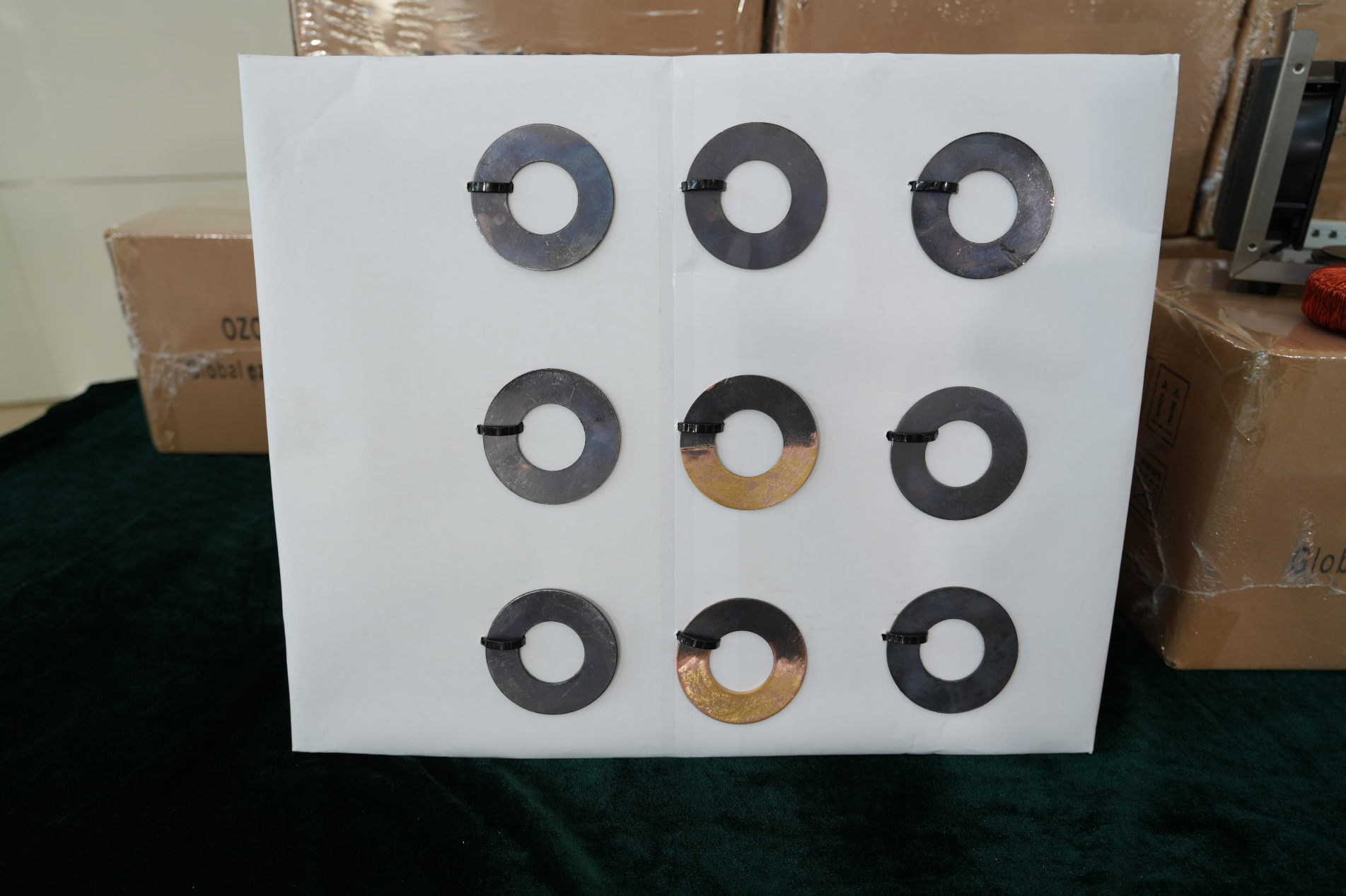 Hong Kong Customs on August 1 detected an air freight suspected gold-smuggling case, and seized about 12 kilograms of suspected gold with an estimated market value of about $7.5 million, at Hong Kong International Airport. Photo shows some of the suspected gold seized.