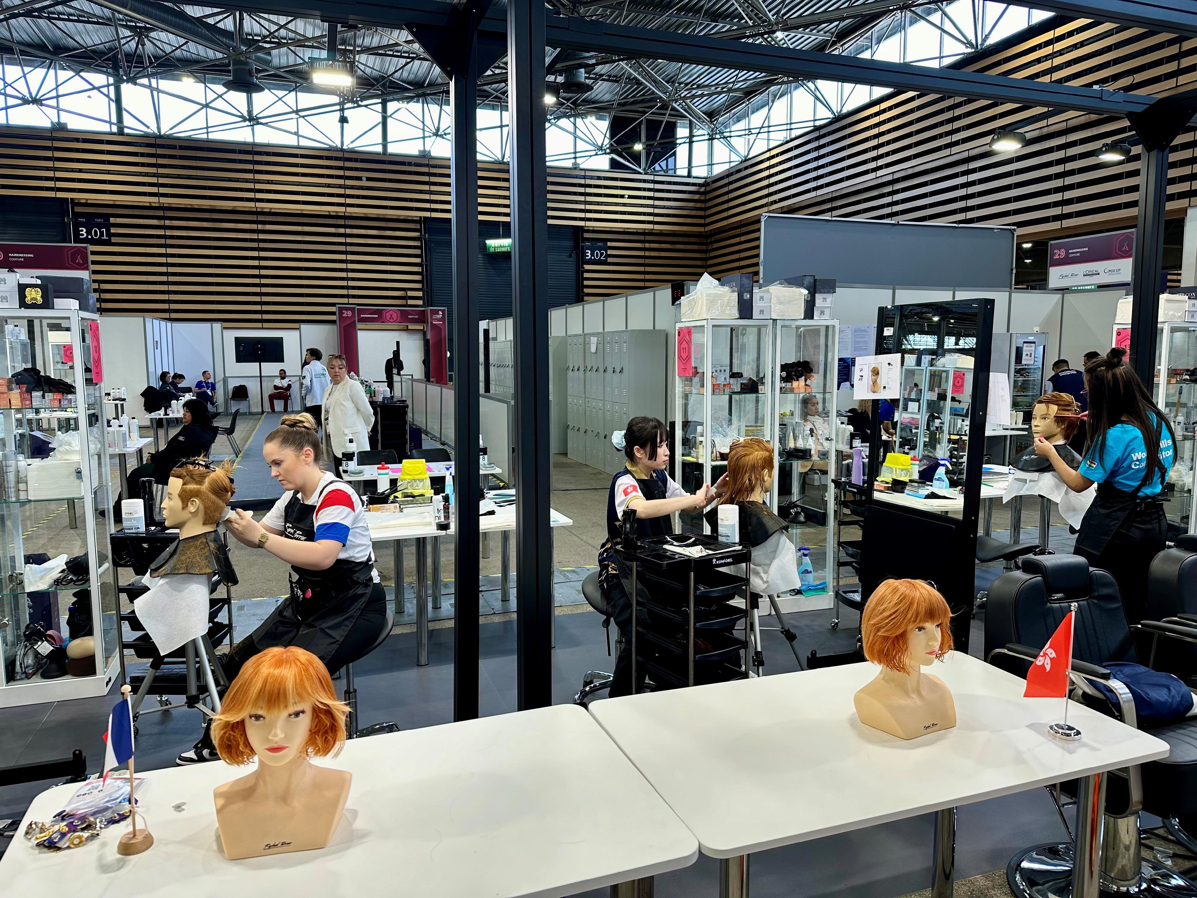 The Hong Kong, China delegation contests in the Hairdressing competition under WorldSkills Lyon 2024 in Lyon, France, on September 11 (France time).