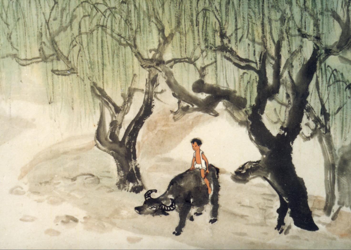 The Chinese Film Panorama 2024 entitled "Looking Back to see the Future: A Century of Chinese Animation" will be held from October 9 to November 16, screening 10 delightful feature-length animated films and two short film programmes produced on the Mainland since the 1940s. Photo shows a film still of "The Cowherd's Flute" (1963).