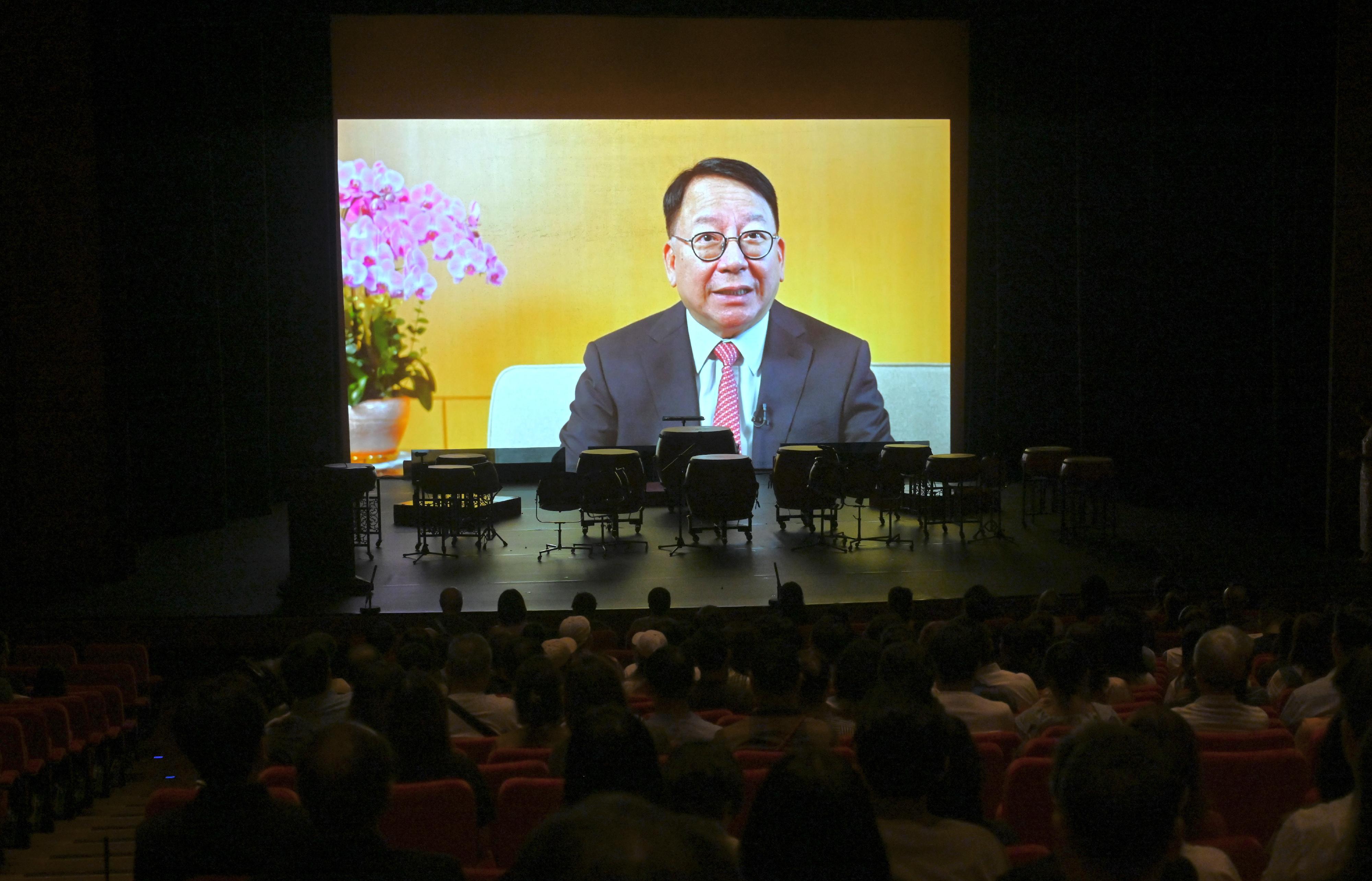 The Chief Secretary for Administration, Mr Chan Kwok-ki, today (September 17) delivers a video speech at the Celebrating the 75th Anniversary of the Founding of the People's Republic of China - Kaleidoscope of the Arts event.