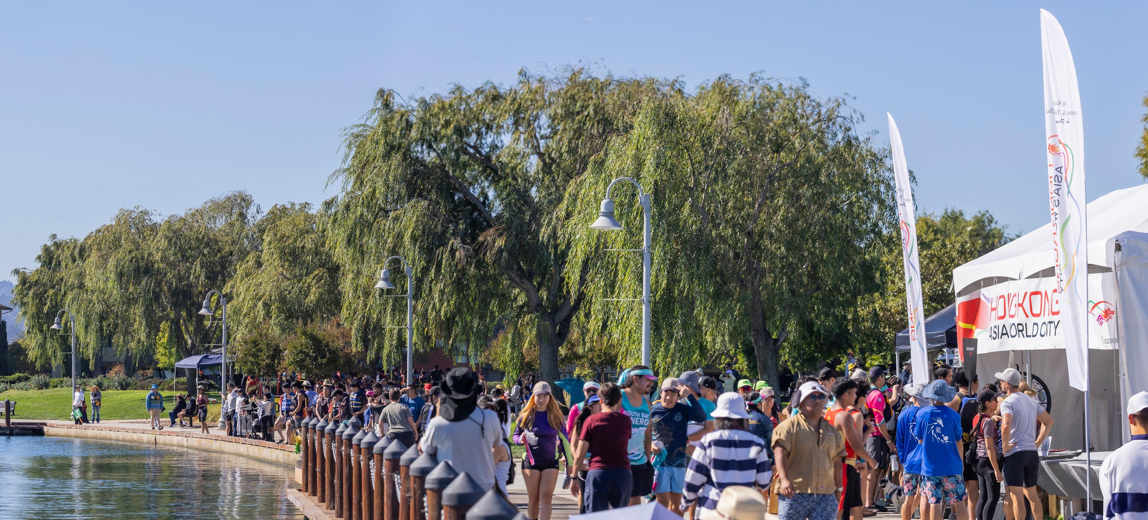 The Hong Kong Economic and Trade Office in San Francisco (HKETO San Francisco) participated in the Northern California Dragon Boat Festival in Foster City, California, October 19 and 20, 2024 (Foster City Time). Photo shows a booth set up by HKETO San Francisco to promote Hong Kong culture, which was well attended by spectators.