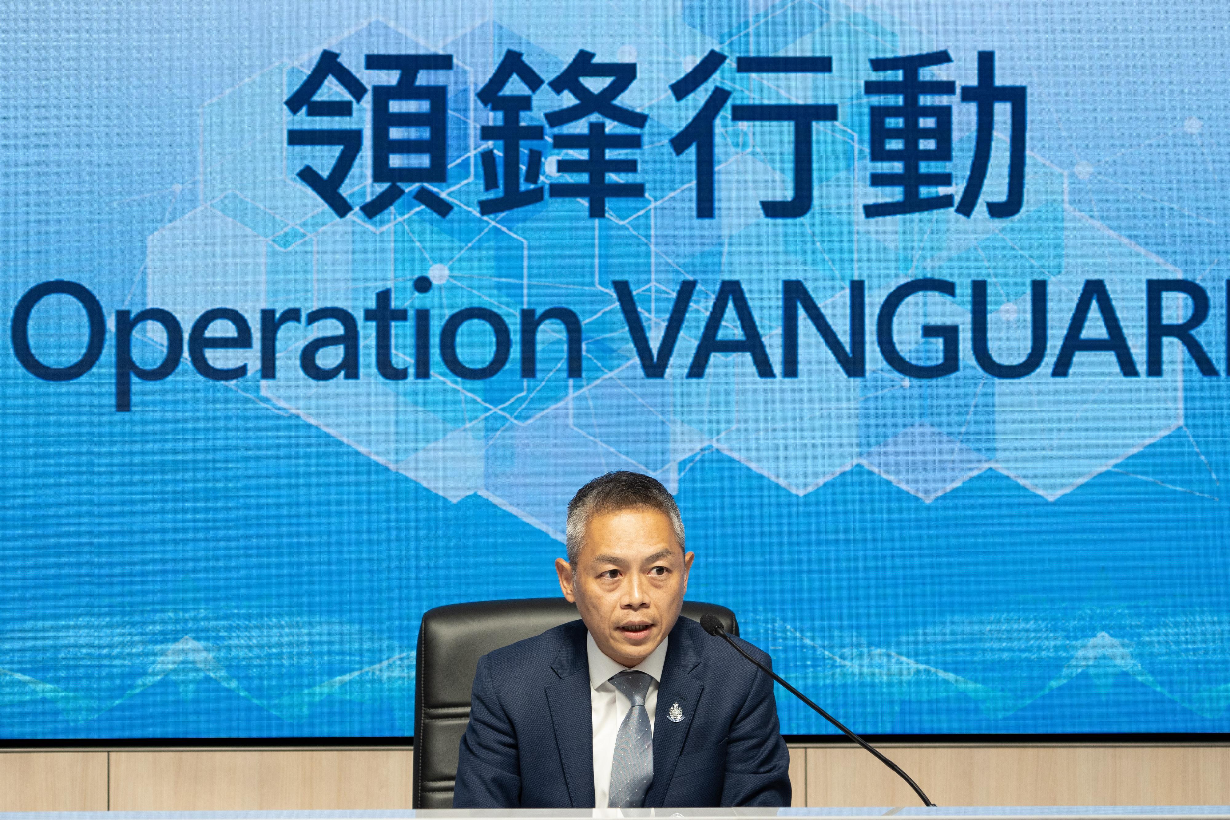 The Immigration Department and the Mainland authorities smashed a cross-boundary forgery syndicate. Photo shows Senior Principal Immigration Officer Mr So Chun-ho elaborating on the details of the operation during a press conference today (October 31).