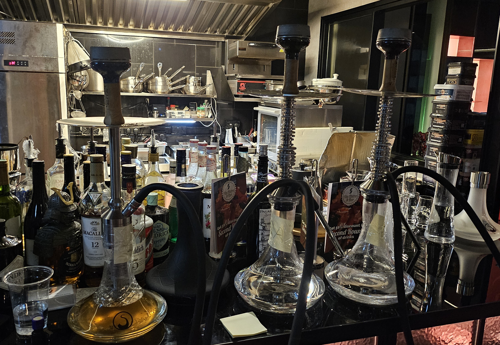 The Tobacco and Alcohol Control Office of the Department of Health conducted an enforcement operation codenamed "Pipepurge" last night (November 15) against illegal waterpipe smoking activities in no-smoking areas in Mongkok. Photo shows waterpipes seized in the operation.
