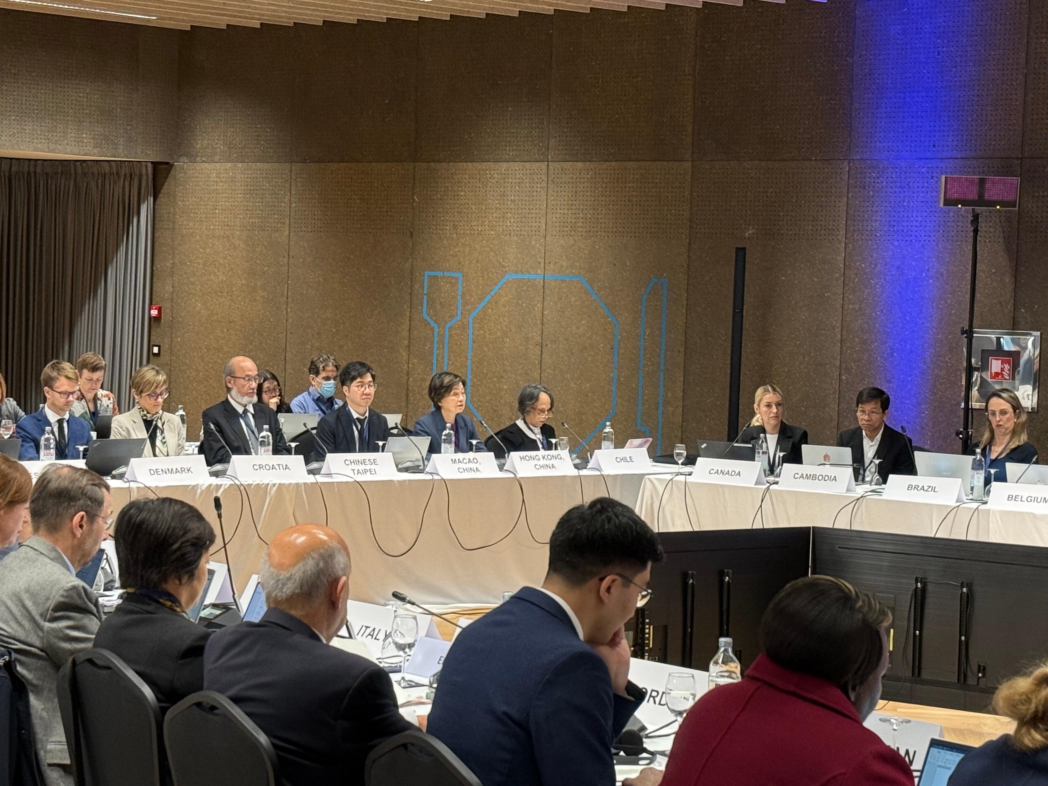 The Secretary for Education, Dr Choi Yuk-lin (front row, fifth left), attends the Programme for International Student Assessment Governing Board Meeting organised by the Organisation for Economic Co-operation and Development in Dubrovnik, Croatia, on November 27 (Dubrovnik time).