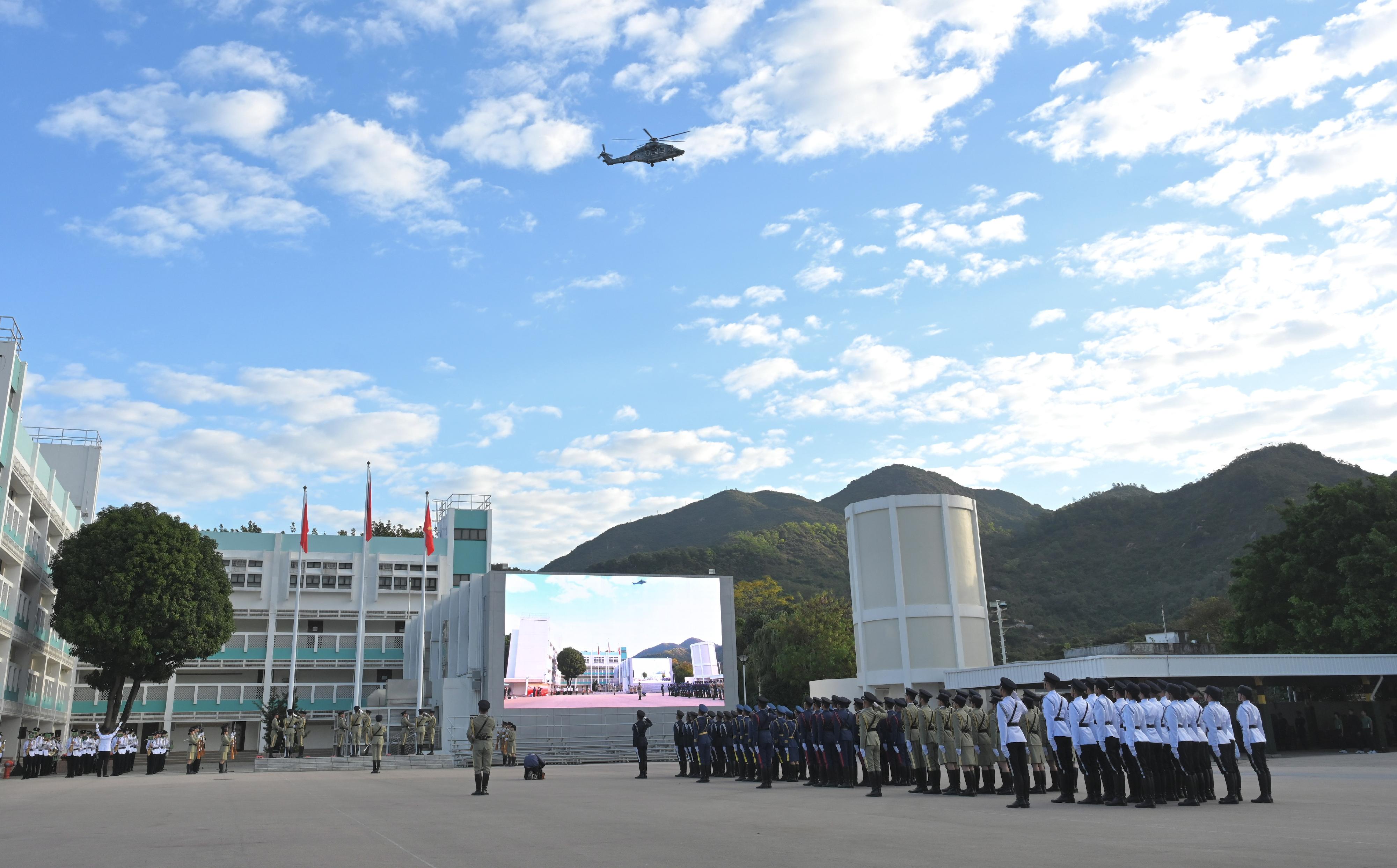 保安局今日（十二月四日）举行国家宪法日升旗仪式。