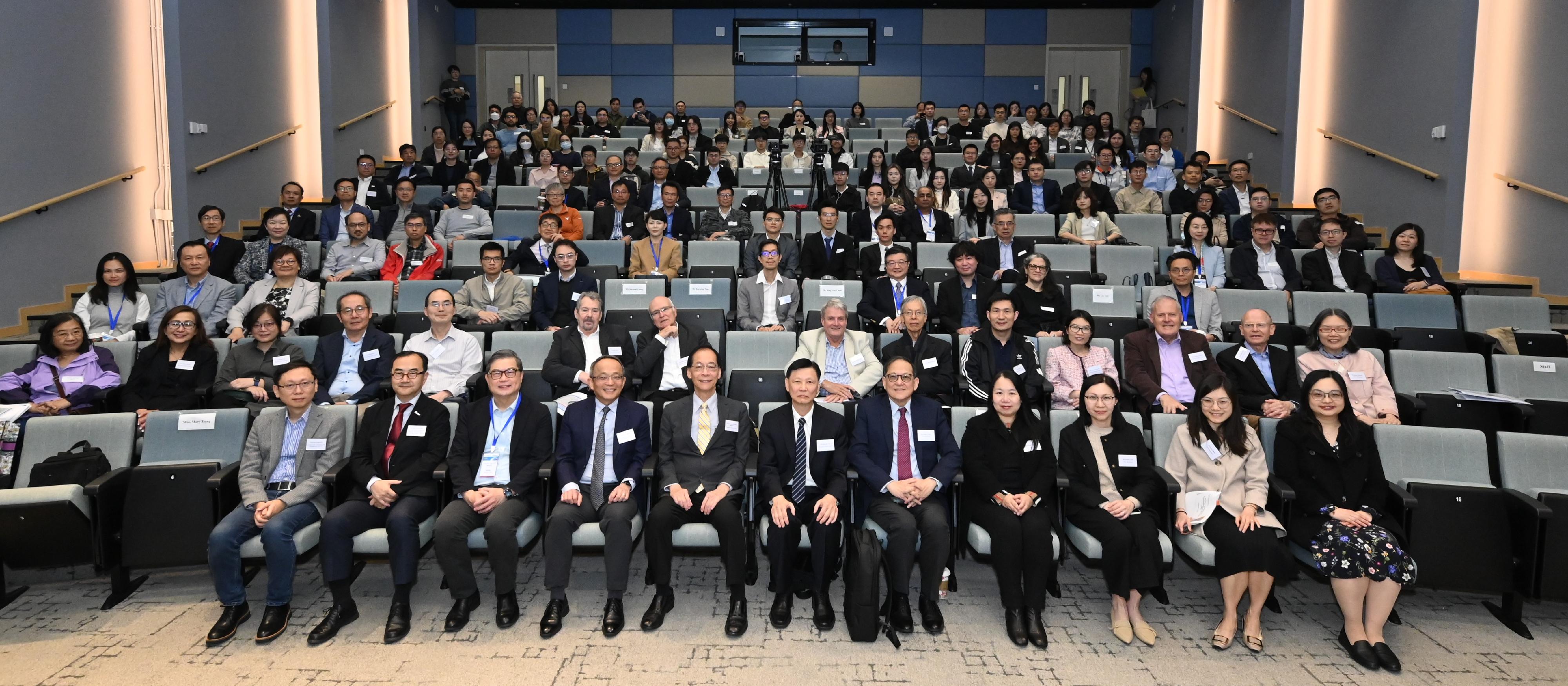 The Research Grants Council held the Theme-based Research Scheme Public Symposium 2024 at the Hong Kong University of Science and Technology today (December 8), providing a valuable platform for project teams to share their research outputs and achievements, as well as exchange ideas and insights with participants. Photo shows attendees of the Symposium.