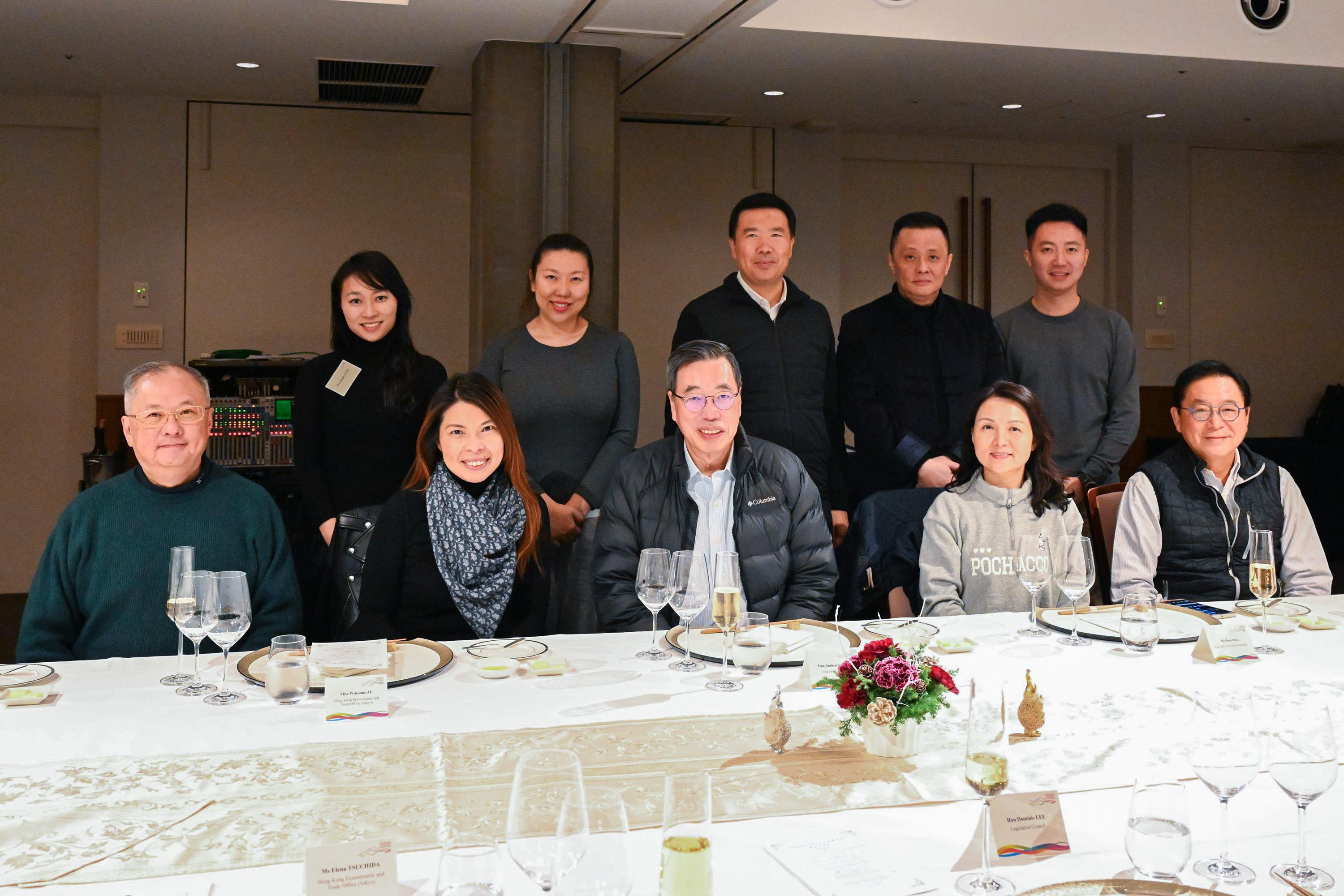 The Legislative Council (LegCo) delegation (the delegation), led by the President of LegCo, Mr Andrew Leung (front row, centre), began a four-day duty visit in Japan today (December 21). Photo shows the delegation with the Principal Hong Kong Economic and Trade Representative (Tokyo), Miss Winsome Au (front row, second left).
