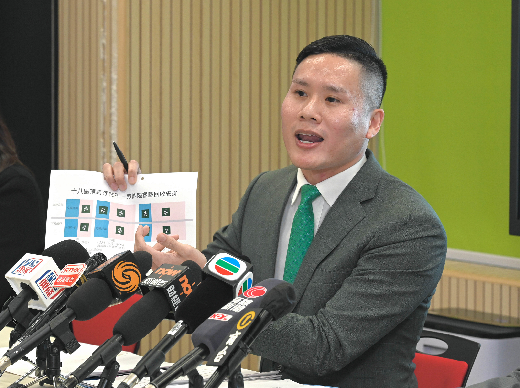 The Assistant Director of Environmental Protection (Waste Management), Mr Steve Wong, today (January 9) briefed the media on the latest arrangements for the collection and recycling of waste plastics.