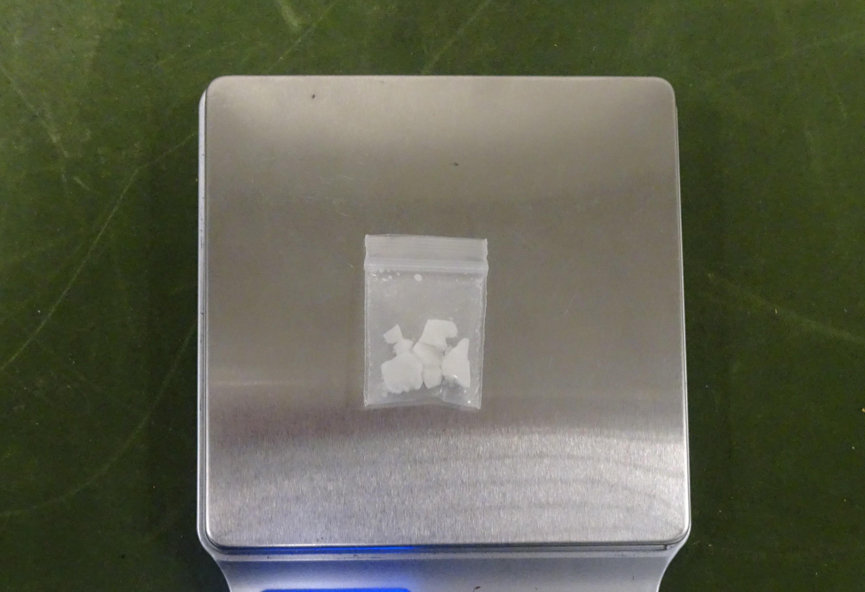 Hong Kong Customs yesterday (January 21) detected a case involving trafficking of suspected cocaine by an outgoing passenger at the Lok Ma Chau Control Point. Photo shows some of the suspected cocaine seized in the case.