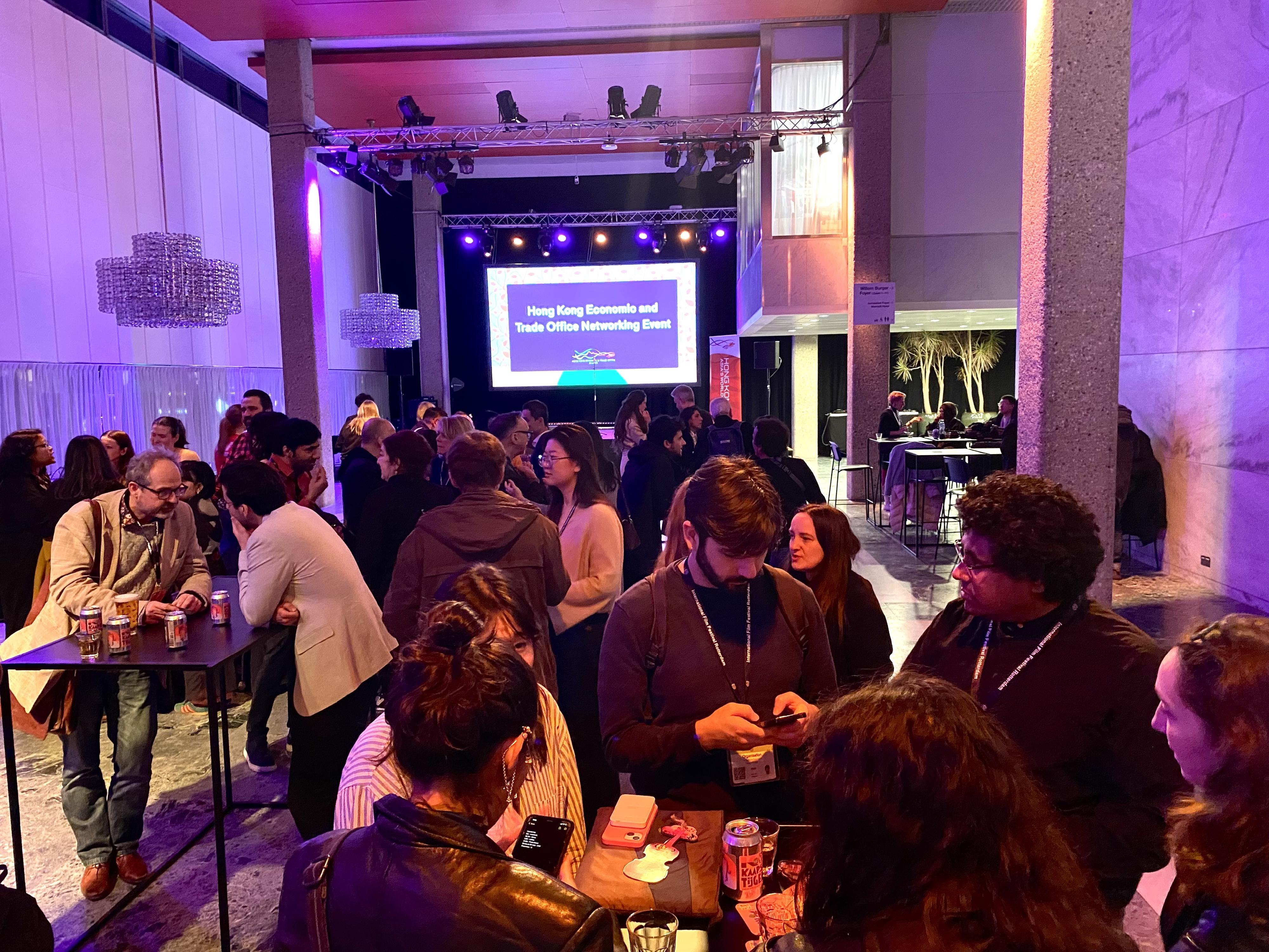 HKETO, Brussels organised a Hong Kong networking event during the 54th International Film Festival Rotterdam on February 1 in Rotterdam, which brought together 150 Dutch and international filmmakers, industry professionals and film enthusiasts to an engaging exchange with renowned and emerging filmmakers from Hong Kong.