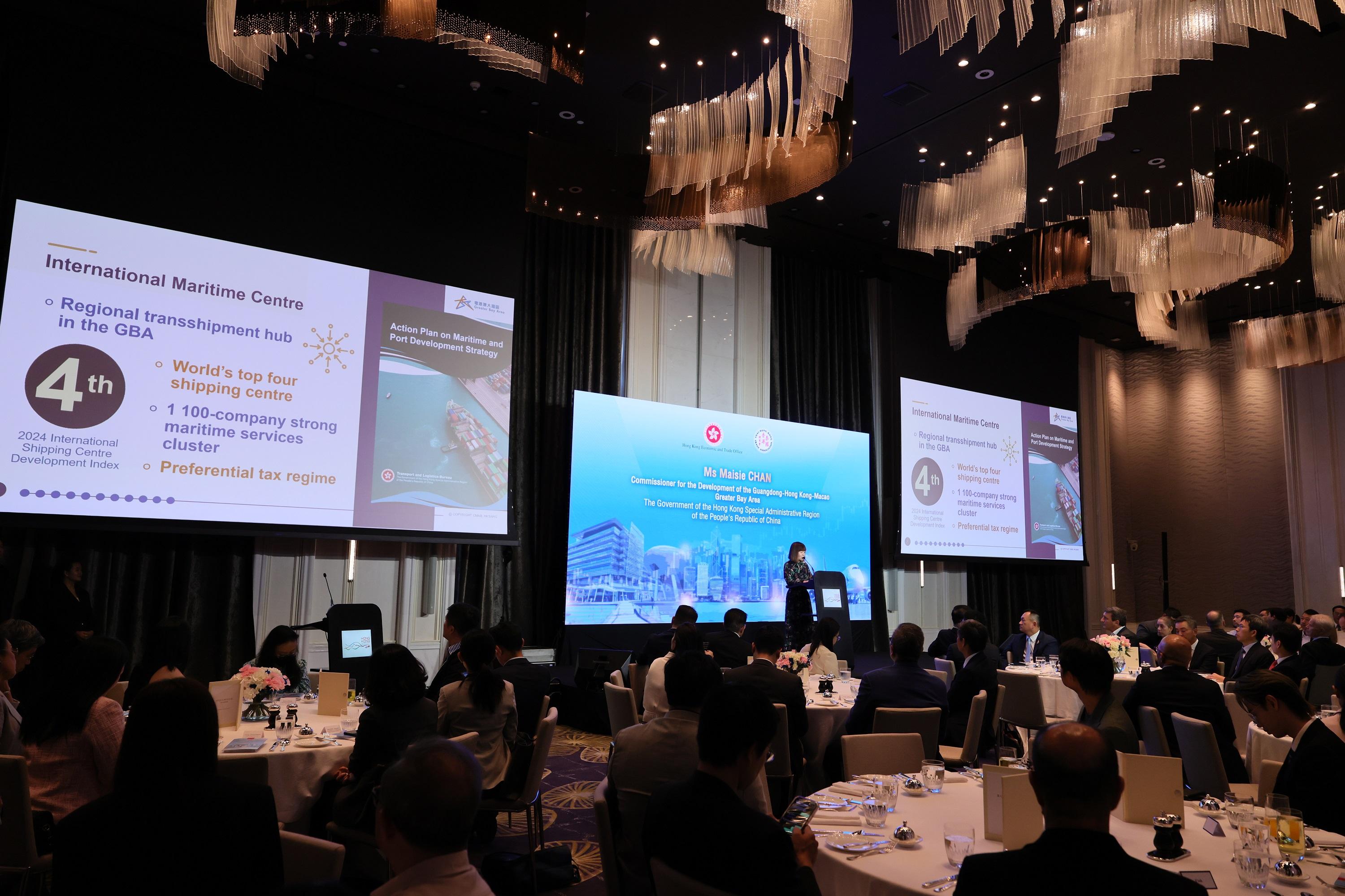 The Hong Kong Economic and Trade Office in Bangkok (Bangkok ETO) hosted a business luncheon in Bangkok, Thailand today (February 13) to promote the business opportunities that Hong Kong can offer Thai enterprises under the Guangdong-Hong Kong-Macao Greater Bay Area development.