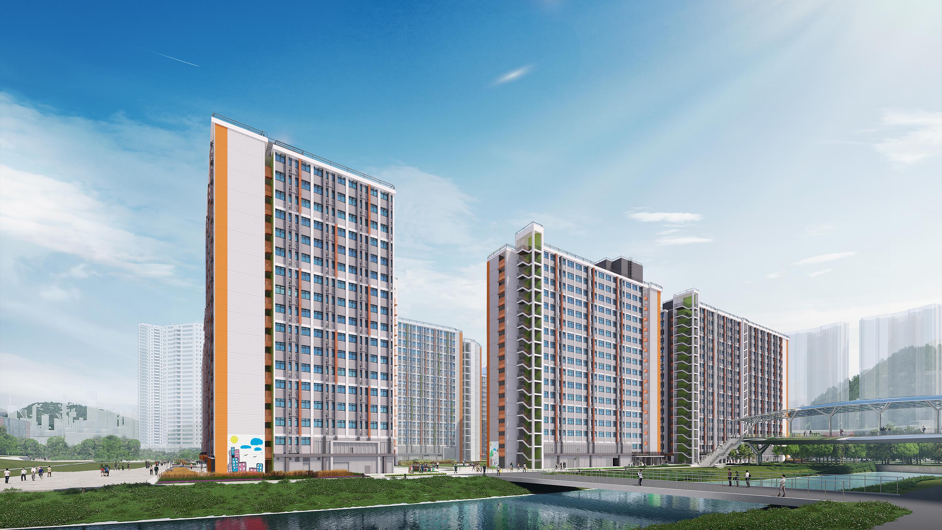 The Housing Bureau today (February 17) announced that the Light Public Housing (LPH) will be open for the Phase 2 application from February 24. Photo shows the artist's impression of the LPH project at Olympic Avenue, Kai Tak (Phase 1)