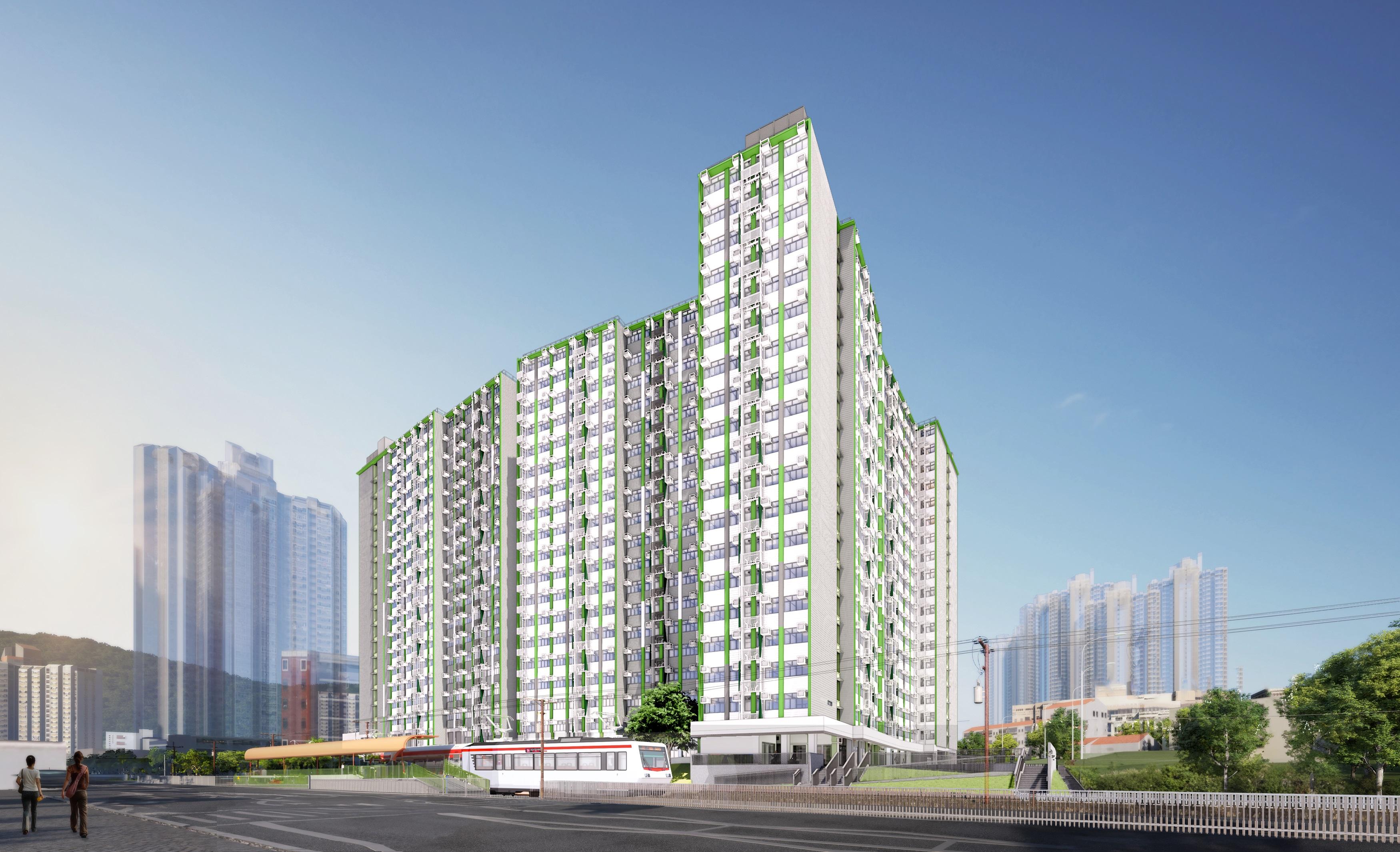 The Housing Bureau today (February 17) announced that the Light Public Housing (LPH) will be open for the Phase 2 application from February 24. Photo shows the artist's impression of the LPH project at Tsing Fuk Lane, Tuen Mun (i.e. Tuen Mun Area 3A).