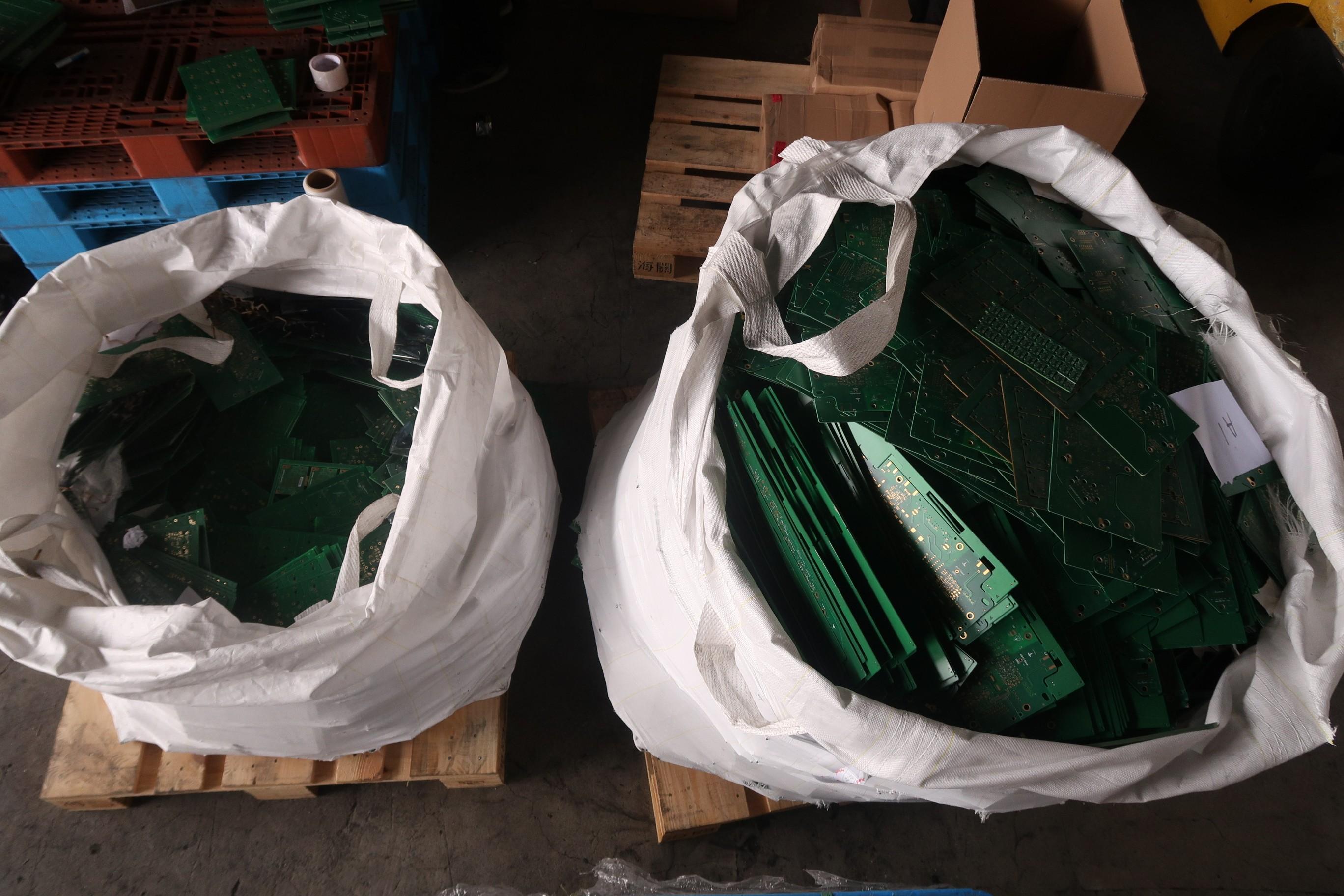 Hong Kong Customs detected two suspected smuggling cases involving ocean-going vessels on April 11 and 17. A large batch of suspected smuggled goods with a total estimated market value of about $4 million was seized. Photo shows the suspected smuggled goods seized on April 17.