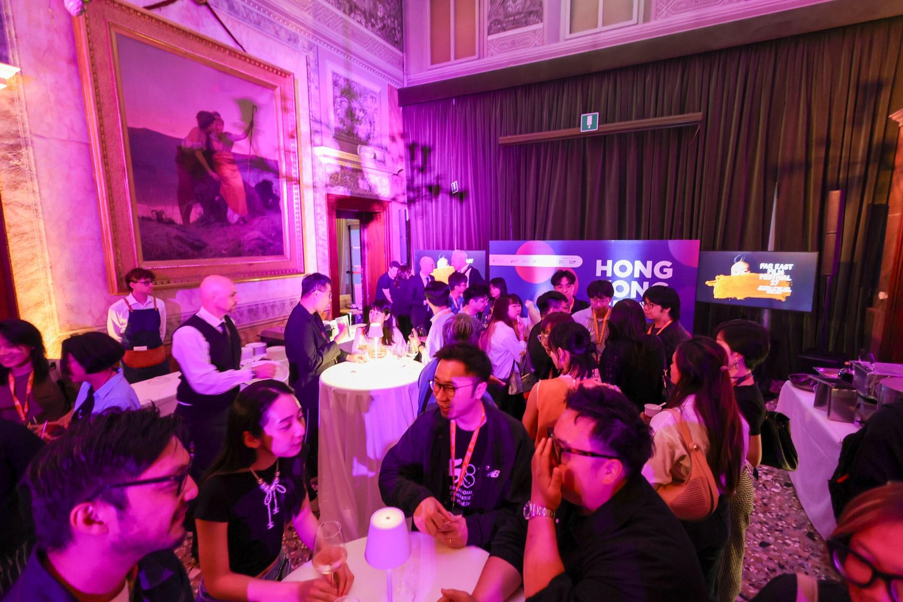 The Hong Kong Economic and Trade Office in Brussels co-hosted the Hong Kong Night on April 30 (Udine time) for over 200 guests from the film and creative industries sector at the Far East Film Festival where Hong Kong's creative talents could meet with their counterparts.