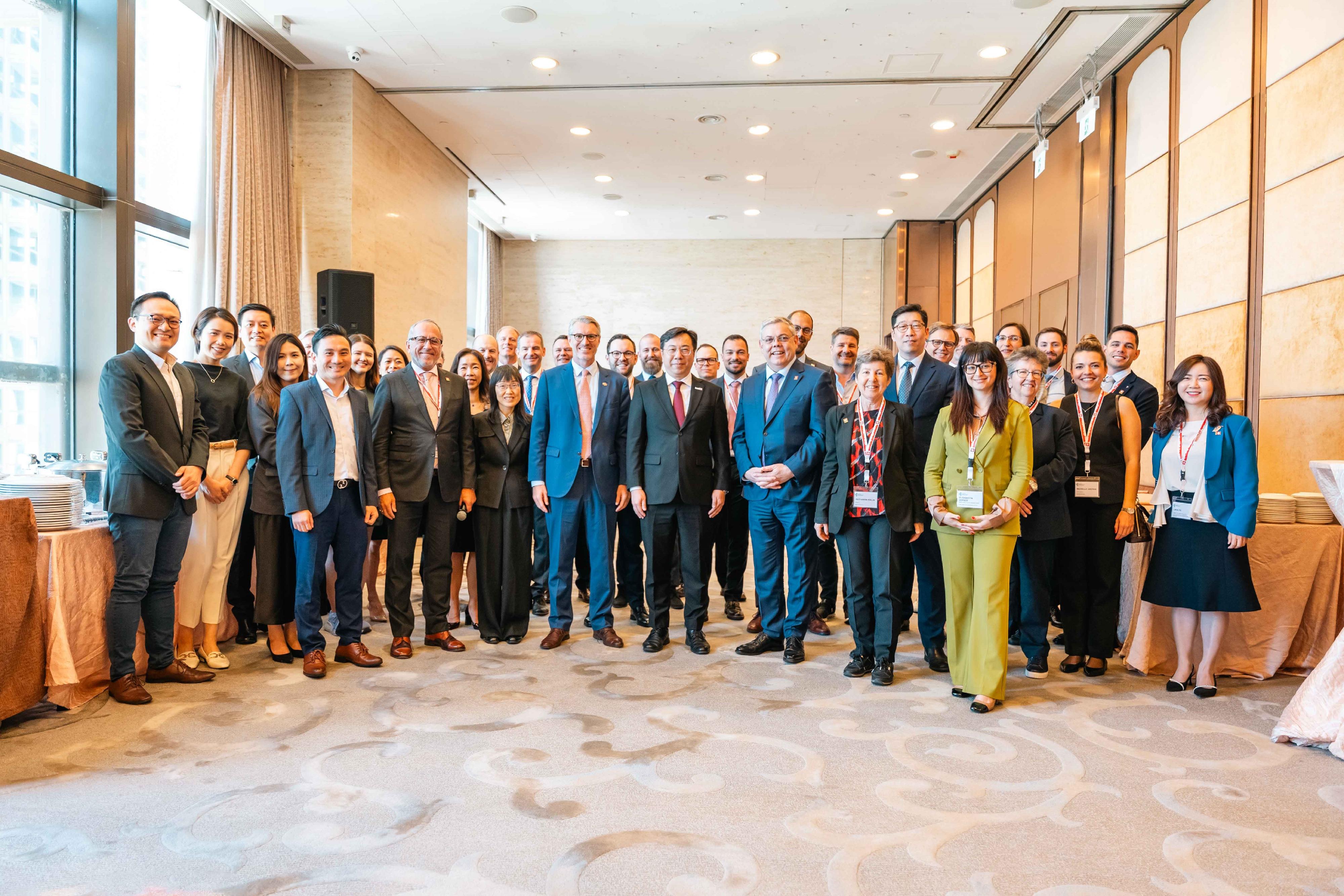 Photo shows the Swiss delegation with Invest Hong Kong representatives and other guests.