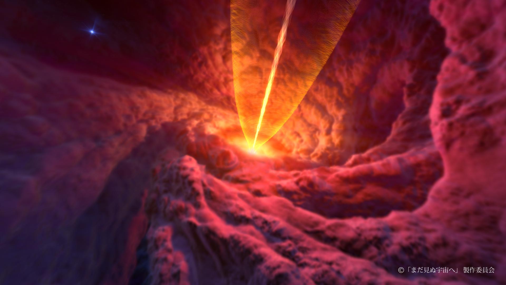 The Hong Kong Space Museum will launch a new sky show, "STARMAP to the Unseen Universe", at its Space Theatre from tomorrow (May 15), leading audiences on a journey in search of the universe's origin. Photo shows the birth of a star in the process of spinning clouds of gas collapsing in the Orion Nebula. (Source of photo: TO THE UNSEEN UNIVERSE Production Committee)