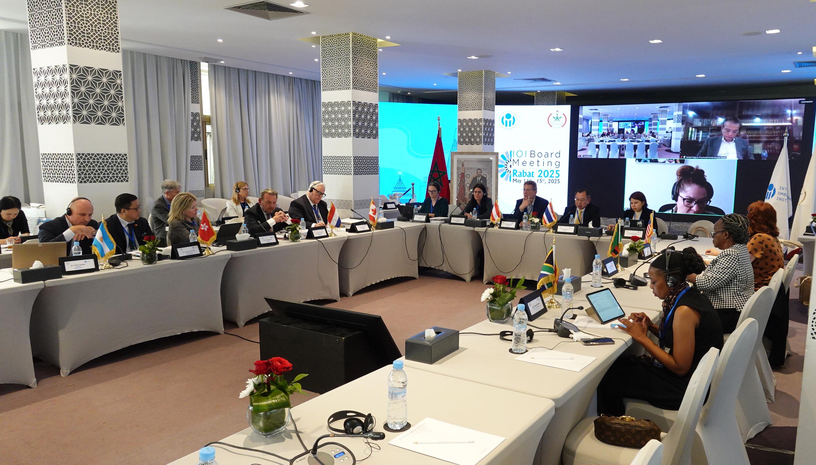 During his stay in Morocco, the Ombudsman, Mr Jack Chan (third left), attended the Board Meeting of the International Ombudsman Institute.