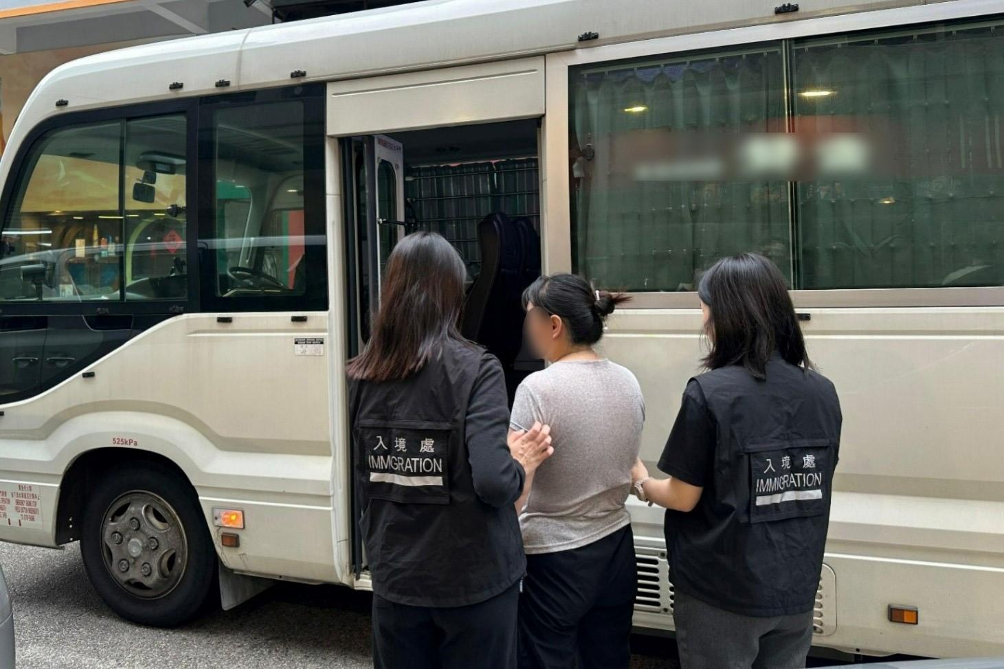 The Immigration Department mounted a series of territory-wide anti-illegal worker operations codenamed "Contribute", "Rally" and "Twilight", on May 26, 28, and yesterday (May 29) respectively. Photo shows a suspected illegal worker arrested during an operation.