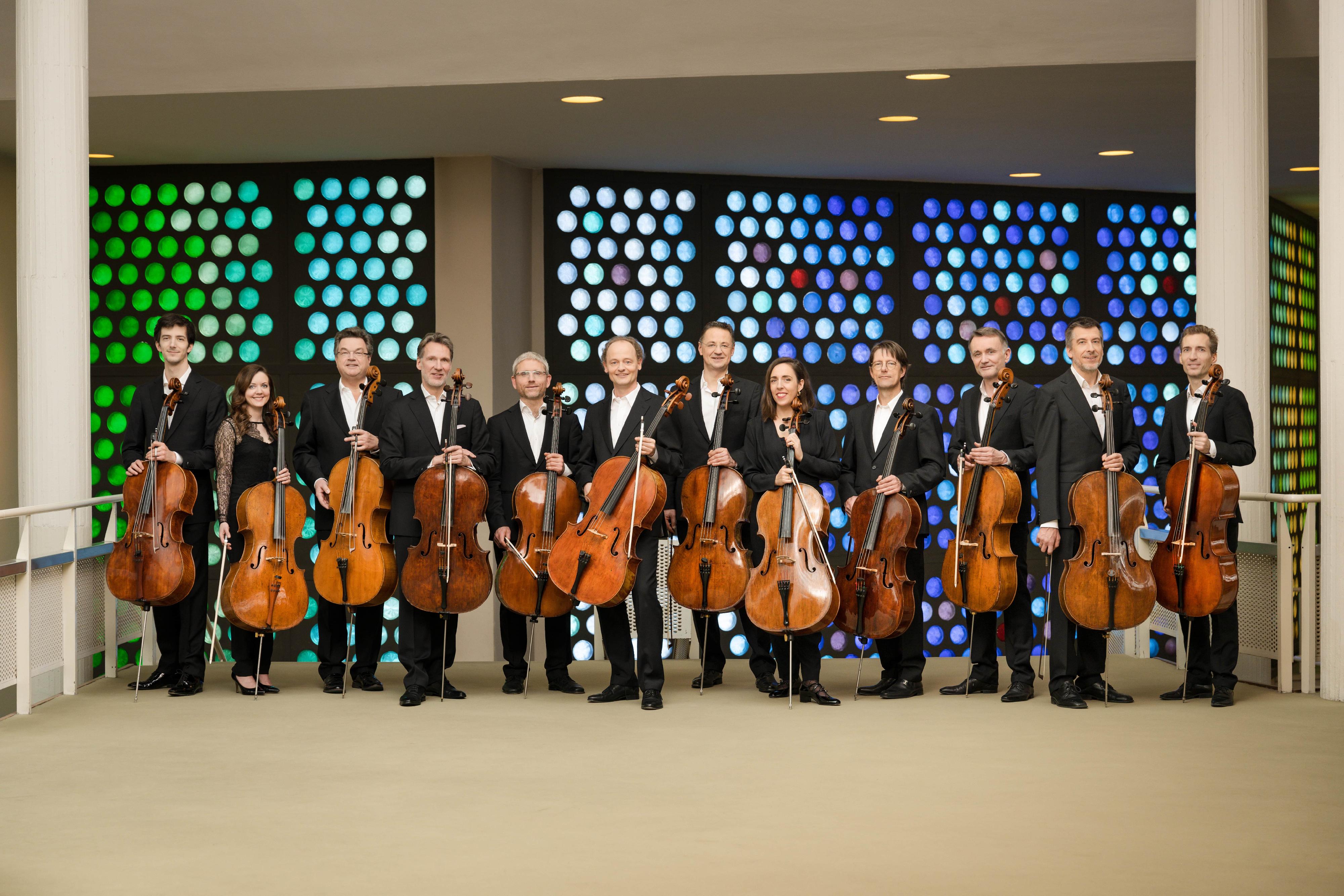 The 12 Cellists of the Berliner Philharmoniker are to make their Hong Kong debut in July as part of the "Great Music 2025", presented by the Leisure and Cultural Services Department. Photo shows the 12 Cellists of the Berlin Philharmonic. (Photo source: Peter Adamik)
