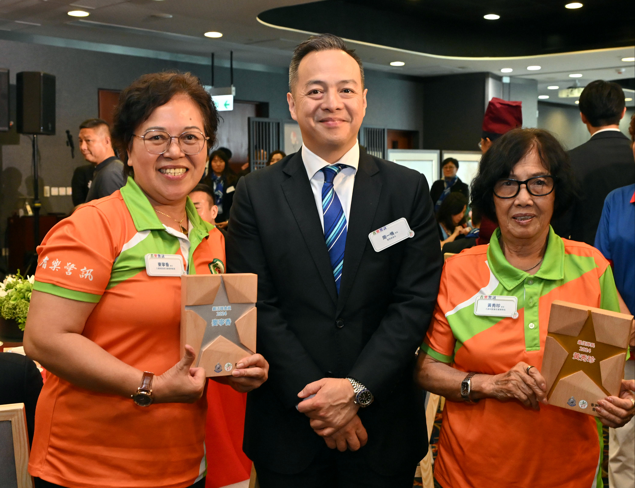 The Annual General Meeting 2024 cum Luncheon of Senior Police Call (SPC) took place today (June 13) at the Police Officers' Club. The Commissioner of Police, Mr Chow Yat-ming (centre), in a photo with the winners of "Best SPC Captain" and "Most Active SPC Member" awards.