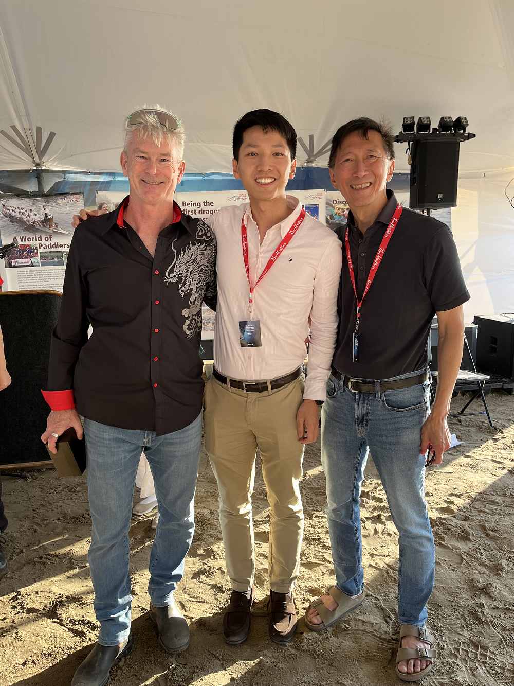 The Hong Kong Economic and Trade Office (Toronto) (Toronto ETO) recently supported the Ottawa Dragon Boat Festival and Vancouver's Concord Pacific Dragon Boat Festival in Canada. Photo shows the Acting Director of the Toronto ETO, Mr Gavin Yeung (centre), the Chief Executive Officer and President of the Ottawa Dragon Boat Festival, Mr John Brooman (left), and the President of the Hong Kong-Canada Business Association (Ottawa Chapter), Mr Frank Eng (right), at the Ottawa Dragon Boat Festival on June 20 (Ottawa time). 