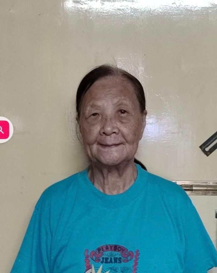 Chan Fung-yau, aged 85, is about 1.5 metres tall, 50 kilograms in weight and of thin build. She has a round face with yellow complexion and short grey and white hair. She was last seen wearing a white short-sleeved T-shirt, light-coloured trousers, light-coloured slippers and holding a black walking stick.