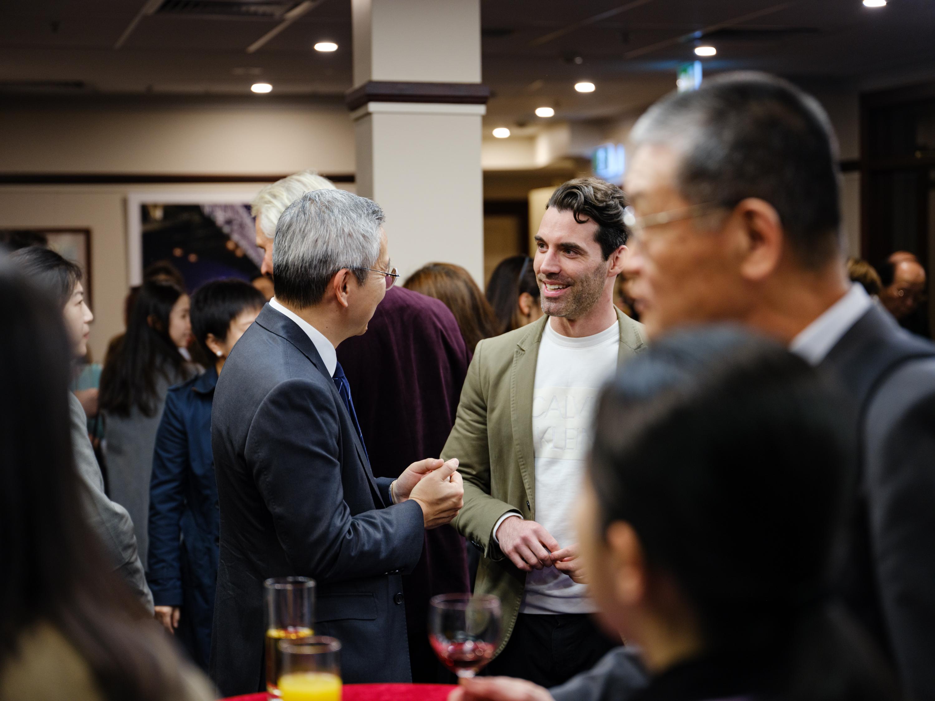 The Hong Kong Economic and Trade Office, Sydney hosted a pre-performance reception at the Hong Kong House on July 9 to welcome the Hong Kong Children's Choir. About 100 guests from various sectors, including leaders from the local arts and cultural community, politicians and business leaders attended the event.