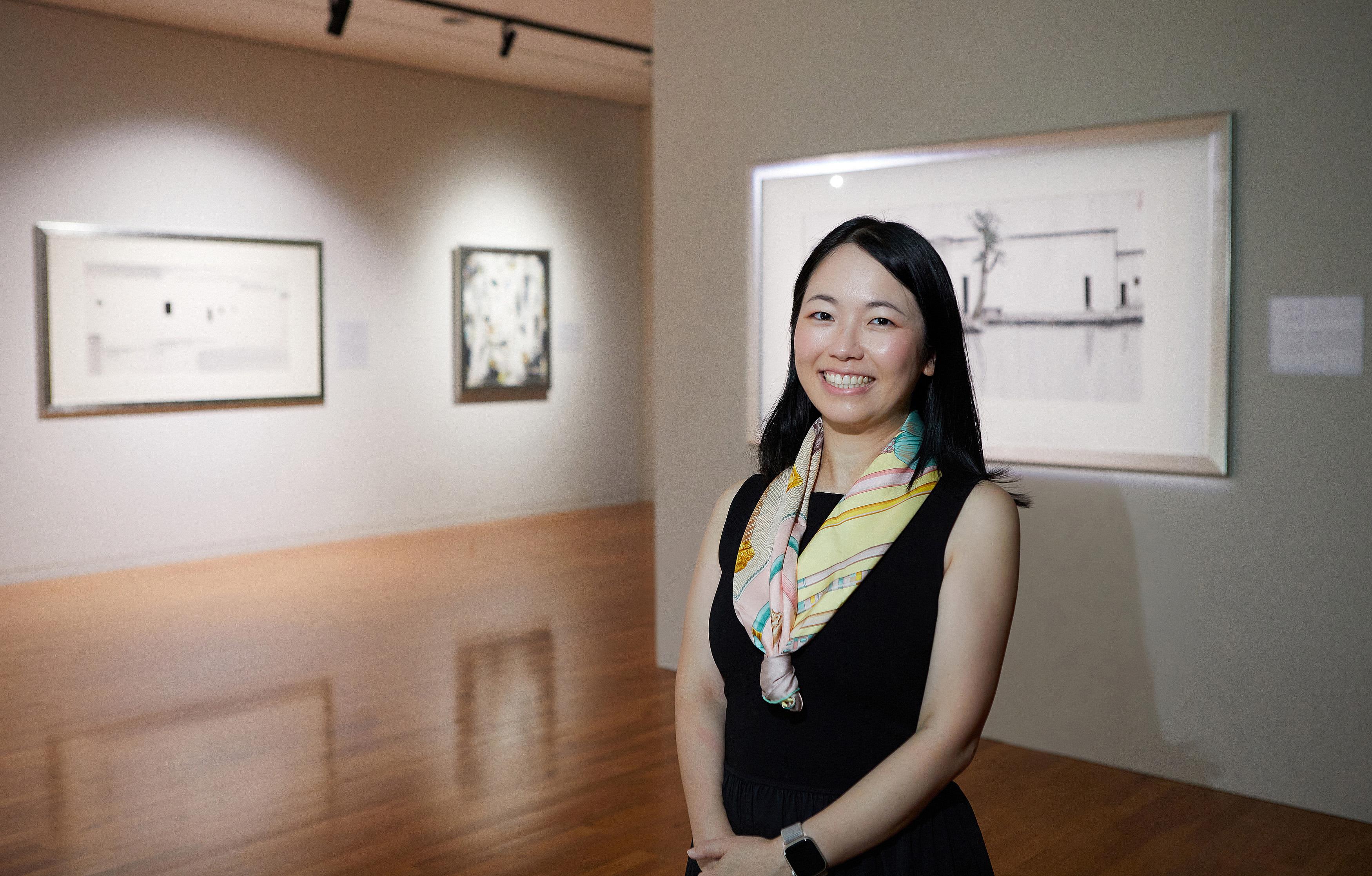The Hong Kong Museum of Art (HKMoA) will stage the exhibition "Wu Guanzhong Art Sponsorship Overseas Exhibition Series: Wu Guanzhong: Between Black and White" in the Seoul Calligraphy Art Museum of the Seoul Arts Center starting from tomorrow (July 25) to October 19. Photo shows the Curator (Chih Lo Lou) of the HKMoA, Dr Nadia Lau.