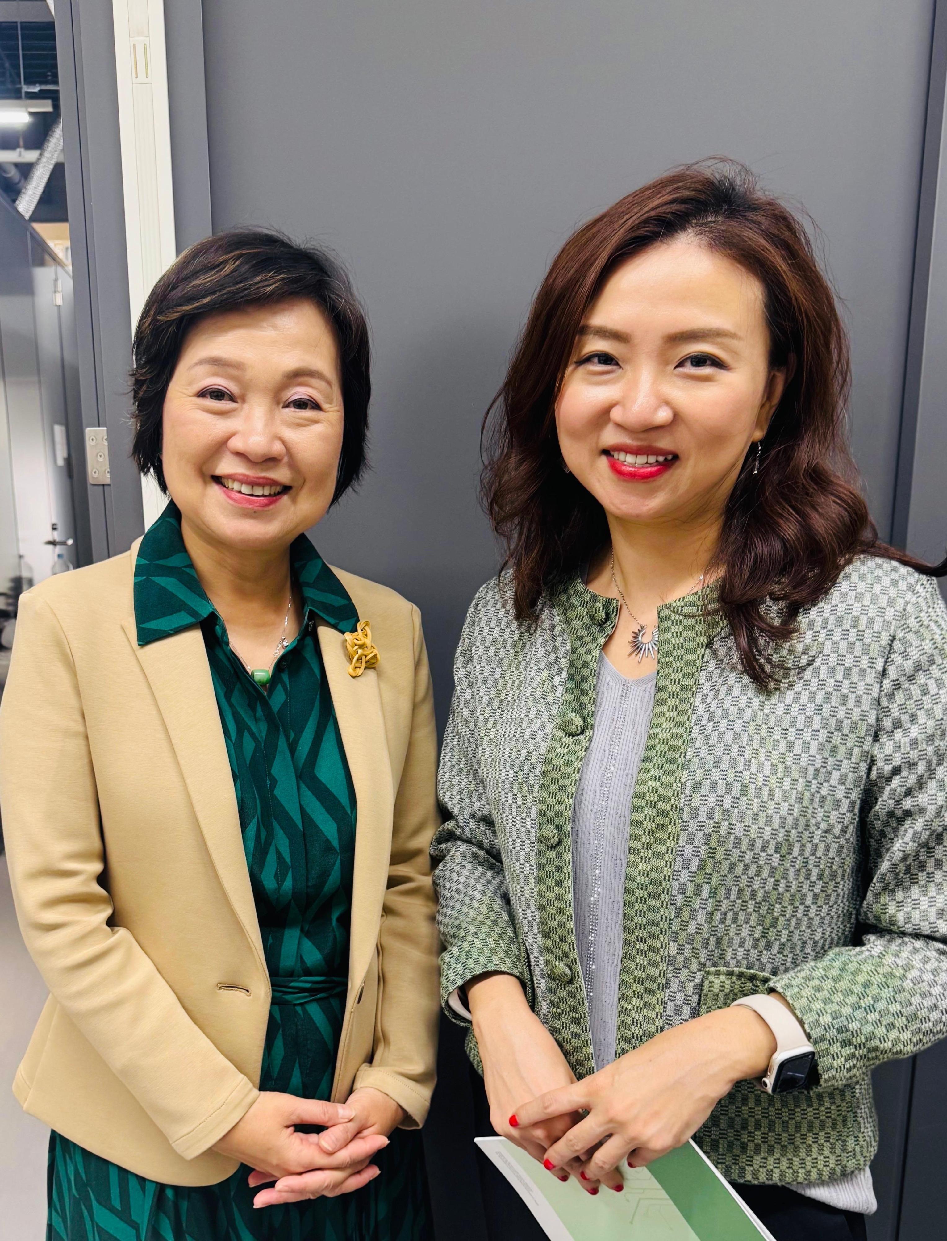 The Secretary for Education, Dr Choi Yuk-lin (left), meets with the Regional Director of the United Nations Educational, Scientific and Cultural Organization Regional Office in Bangkok, Ms Soohyun Kim (right), in Japan on July 28.