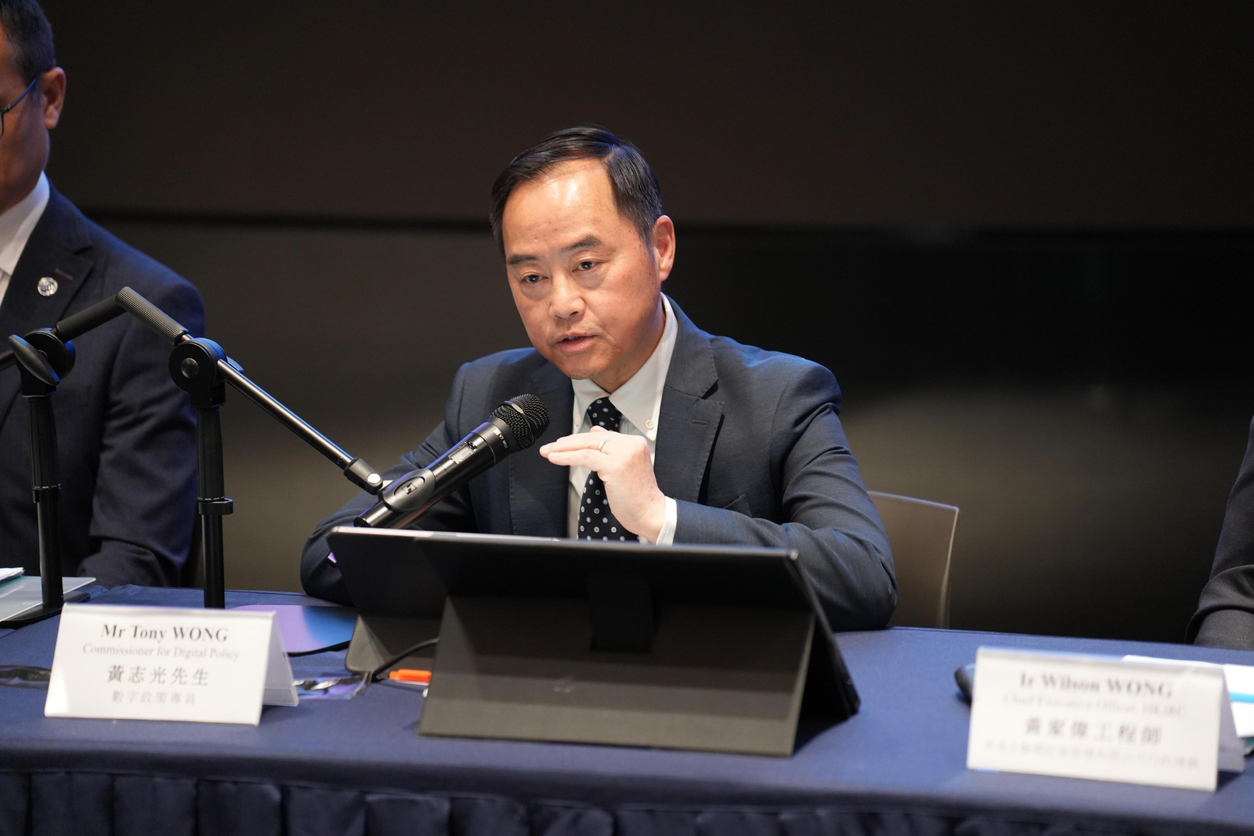 The Commissioner for Digital Policy, Mr Tony Wong, introduced the key initiatives of the Digital Policy Office to promote cybersecurity in the second half of this year at the Cybersecurity Initiatives Briefing for the Second Half of 2025 today (July 31).