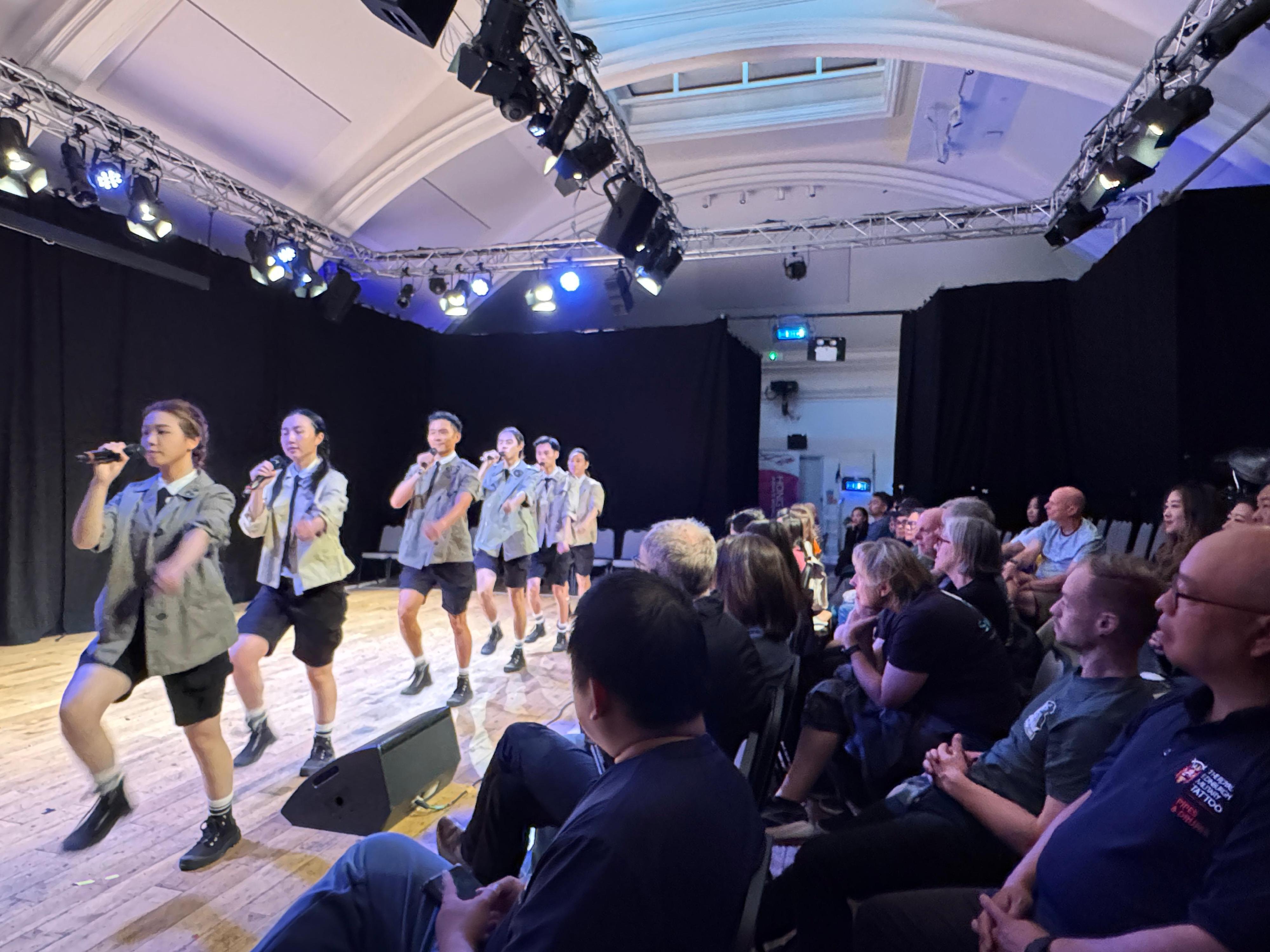 The Hong Kong Economic and Trade Office, London (London ETO) supported three Hong Kong performance programmes at the Edinburgh Festival Fringe 2025 (the Festival), highlighting the city's vibrant arts scene. Photo shows the performance of Rock Hard by Yat Po Singers.