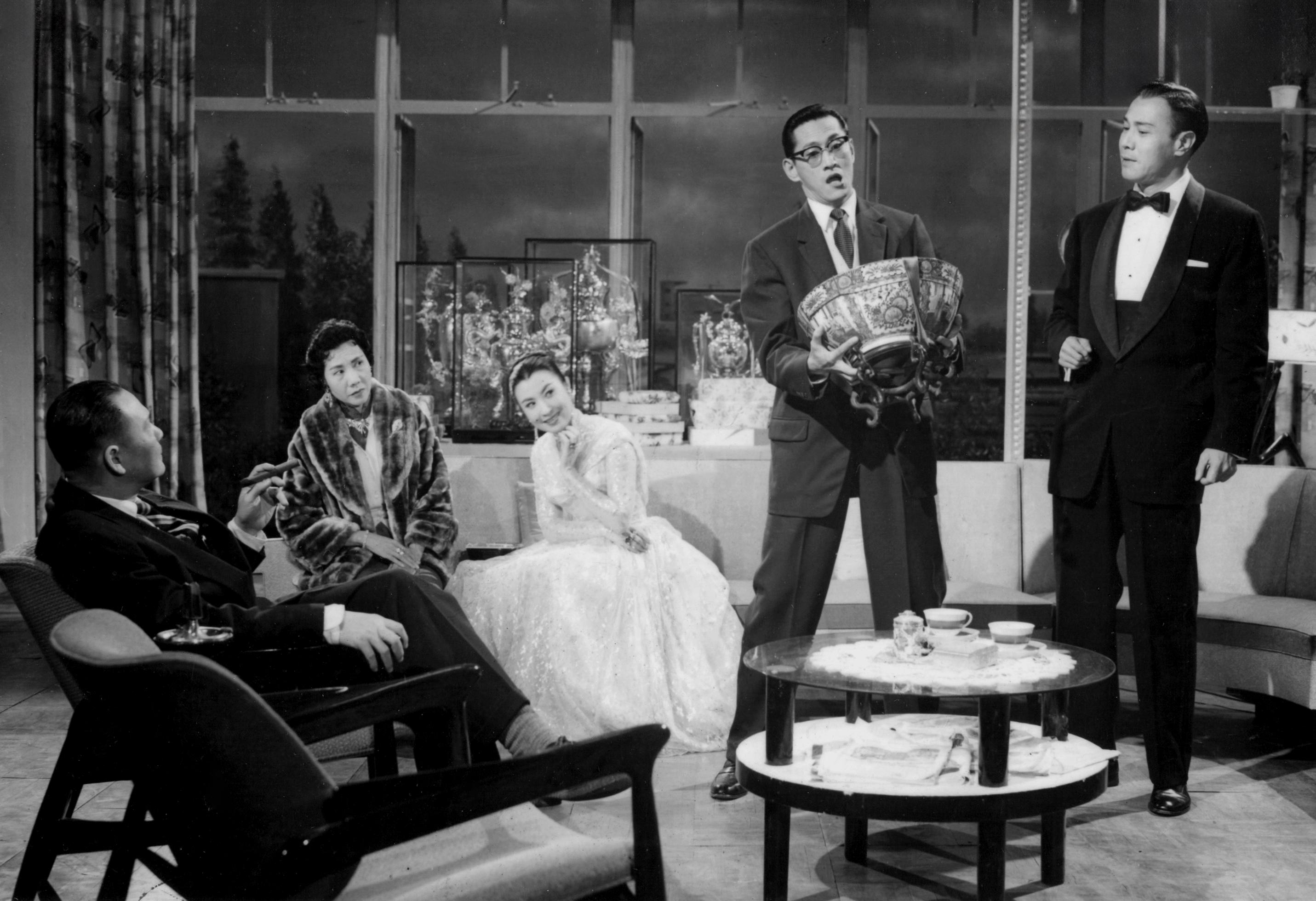 In support of World Day for Audiovisual Heritage of the United Nations Educational, Scientific and Cultural Organization, the Hong Kong Film Archive (HKFA) of the Leisure and Cultural Services Department will present the 4K digitally restored version of "Feast of a Rich Family" (1959) at the Cinema of the HKFA at 2pm on October 26 (Sunday). Photo shows a film still of "Feast of a Rich Family". (Courtesy of South China Film Industry Workers Union)