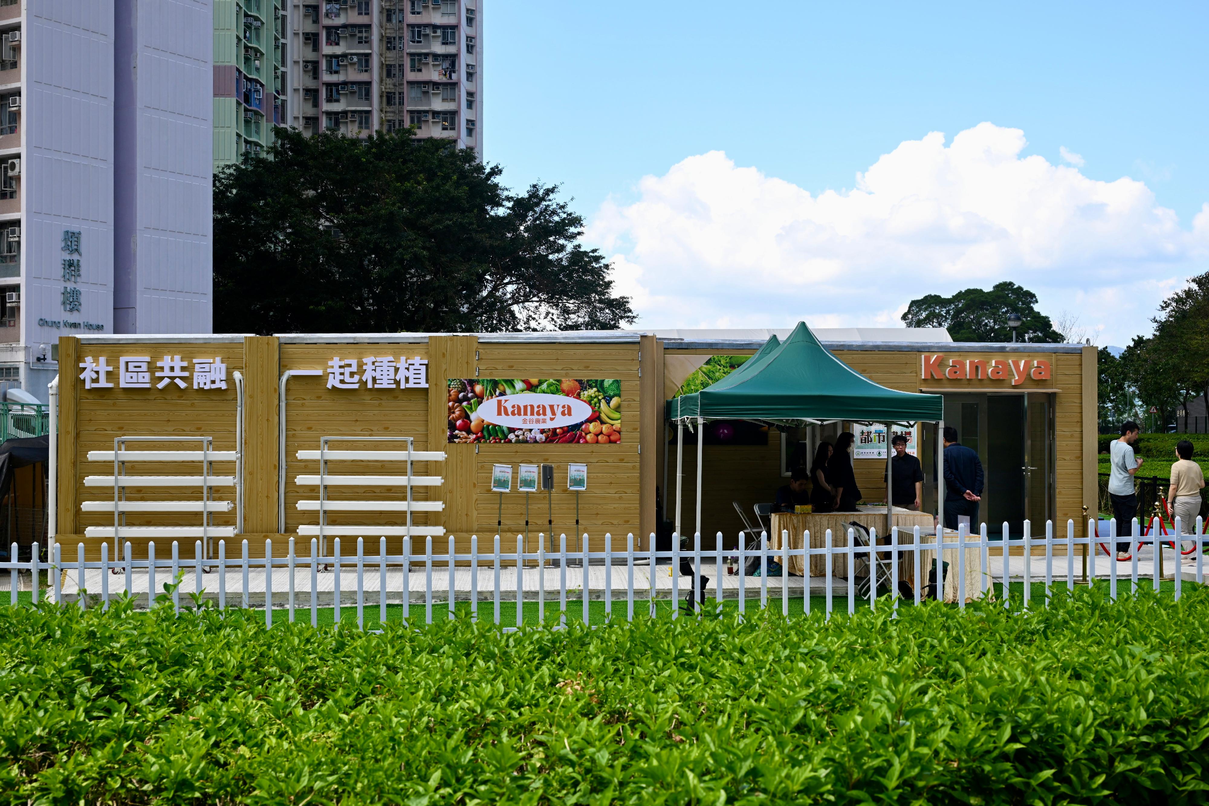 The Agriculture, Fisheries and Conservation Department today (October 11) held an opening ceremony of the first urban farm pilot project in Ma On Shan Sai Sha Road Garden. Photo shows an Urban Farm located in Ma On Shan Sai Sha Road Garden.