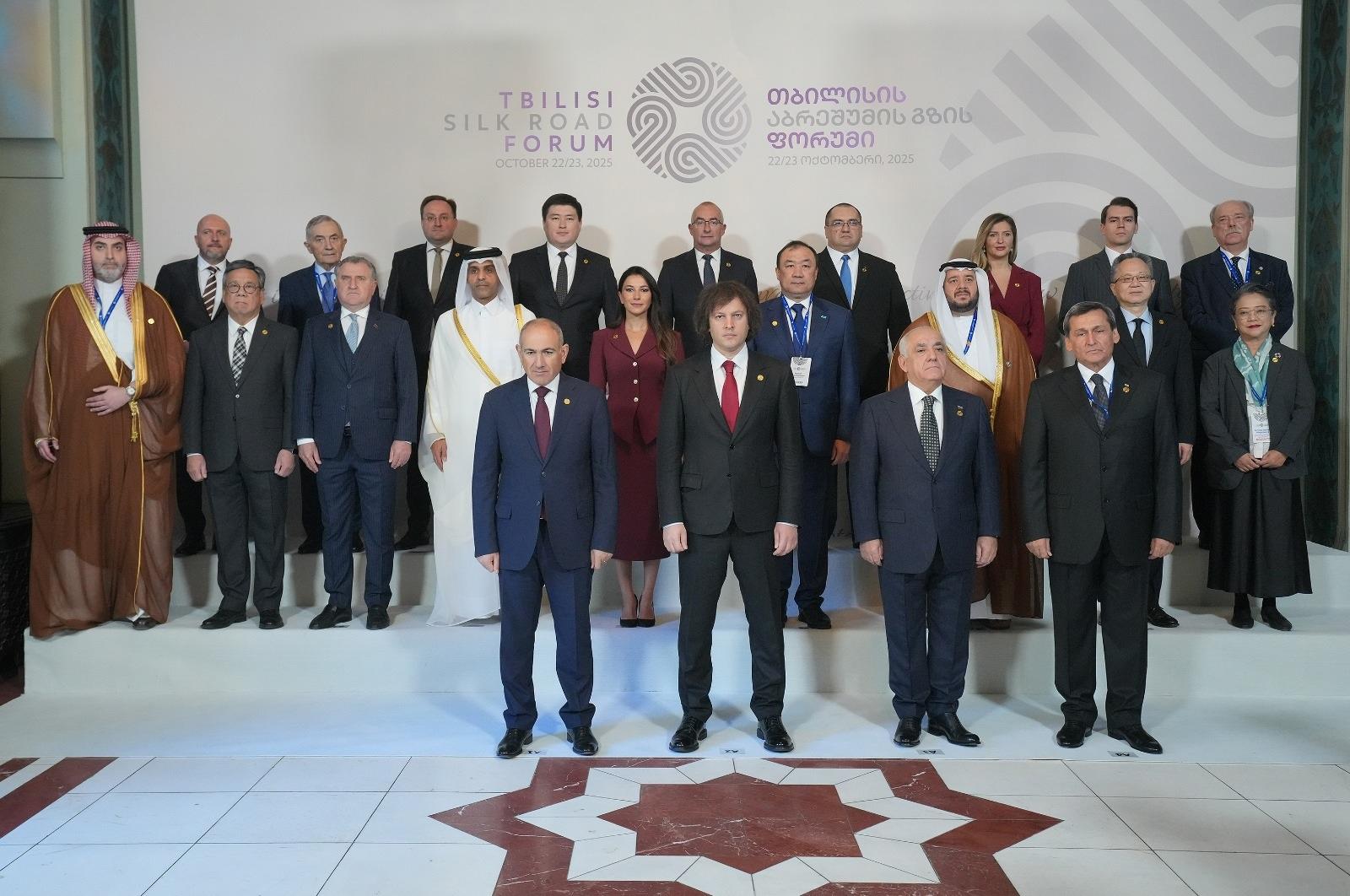 The Secretary for Commerce and Economic Development, Mr Algernon Yau, attended the 5th Tbilisi Silk Road Forum in Tbilisi, Georgia, on October 22 (Tbilisi time). The Forum brought together over 2 000 delegates from more than 60 countries to strengthen East-West co-operation and foster practical solutions for regional and global connectivity challenges. Mr Yau (second row, second left) is pictured with other key guests.