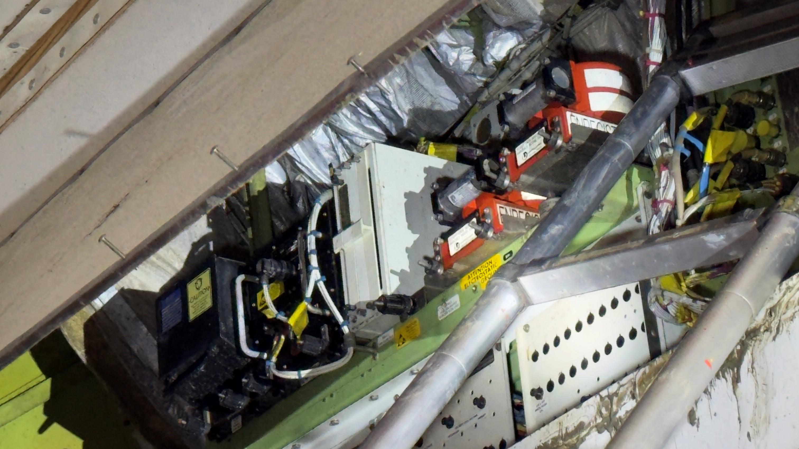 The Air Accident Investigation Authority is conducting an in-depth investigation into an accident involving a B744 cargo aircraft arriving in Hong Kong, which deviated from the North Runway of Hong Kong International Airport after landing and ditched into the sea on October 20. Photo shows the Flight Data Recorder and the Cockpit Voice Recorder, commonly known as the "black boxes", inside the aircraft wreckage.