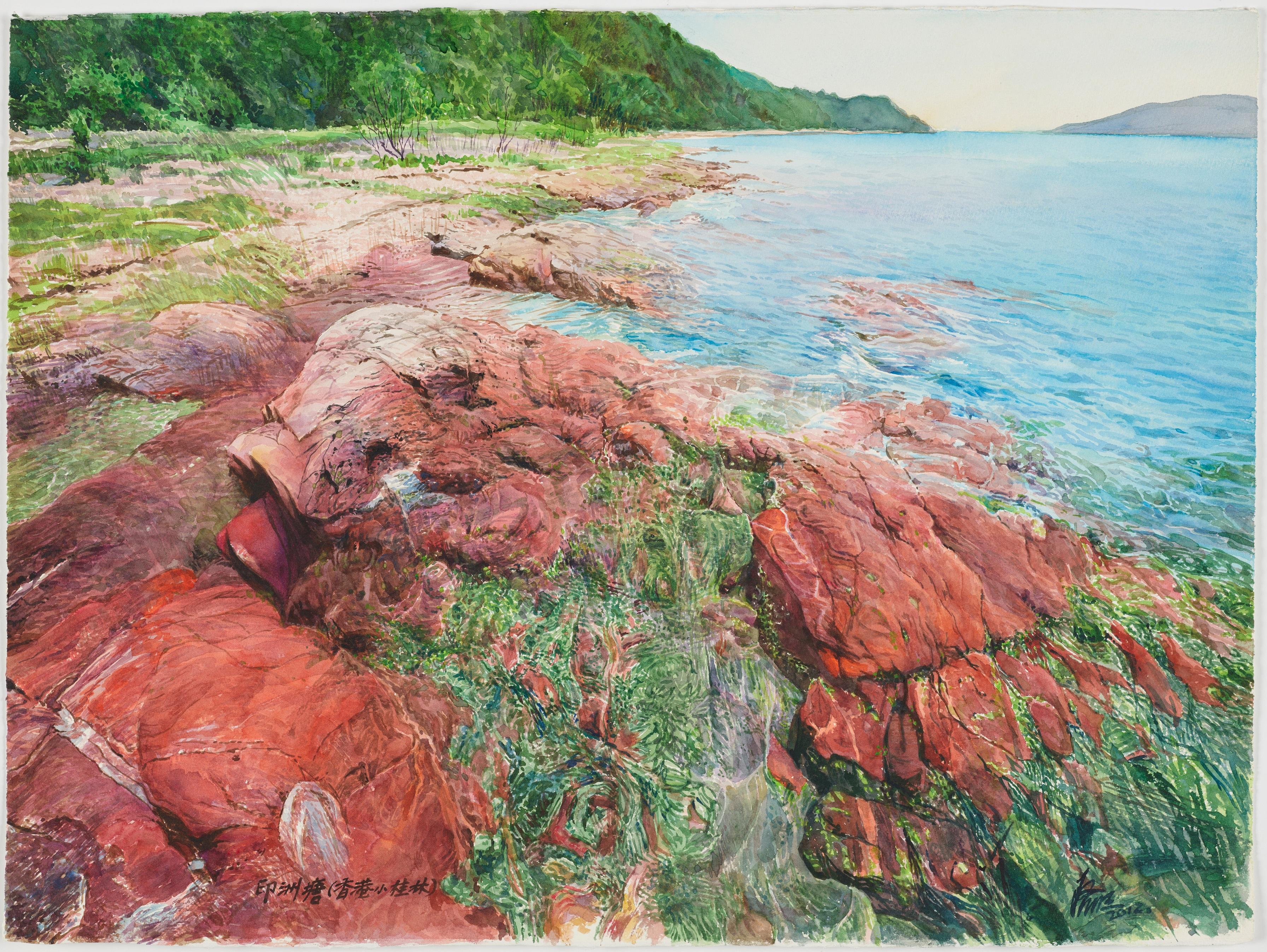 The Hong Kong Museum of Art has received a donation of 100 artworks from artist Kong Kai-ming for the museum's permanent collection. Photo shows Kong's watercolour painting depicting the Double Haven.