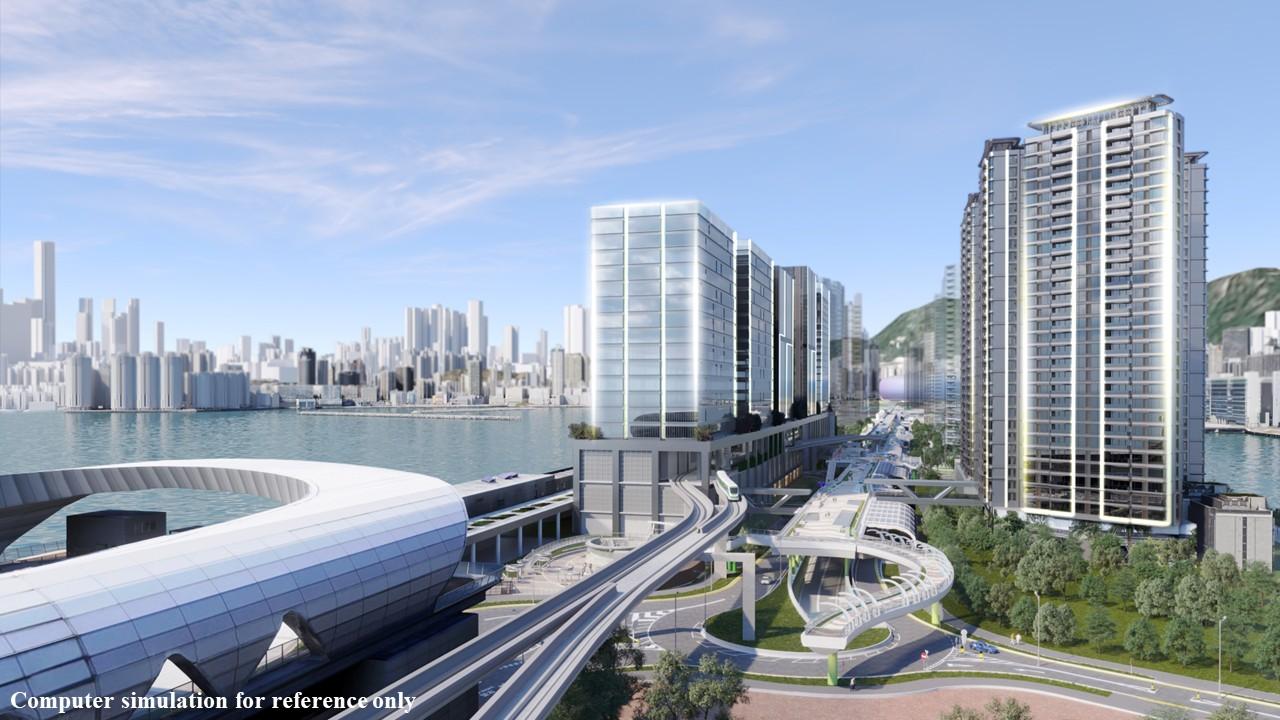 The Government today (October 31) launches an open tender for the Smart and Green Mass Transit System in Kai Tak. Photo shows a computer simulation of the system.