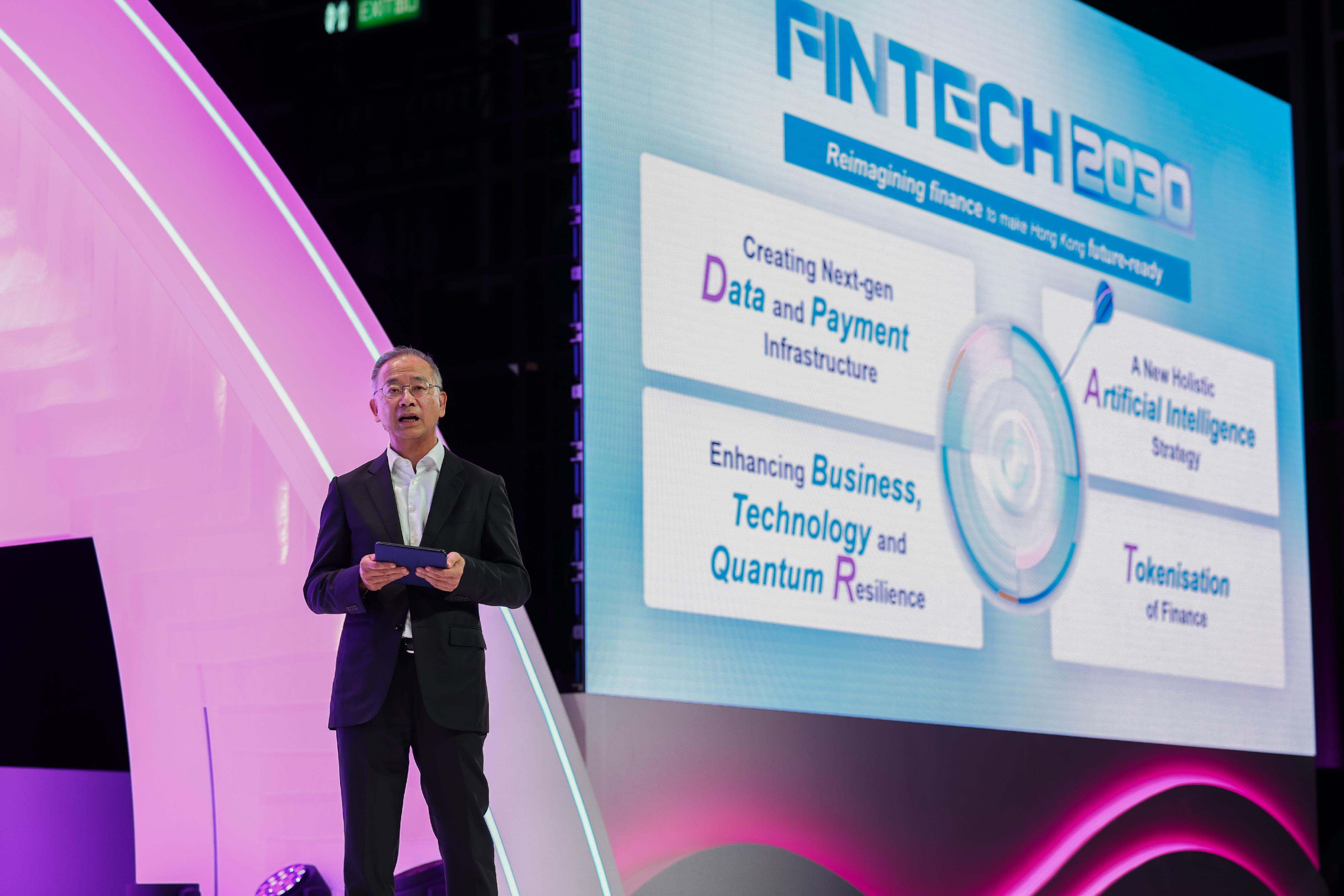 In his keynote address at the Hong Kong FinTech Week 2025 today (November 3), the Chief Executive of the Hong Kong Monetary Authority, Mr Eddie Yue, concludes "Fintech 2025" and unveils "Fintech 2030": a "DART" to aim with purpose and reimagine finance to make Hong Kong future-ready. 